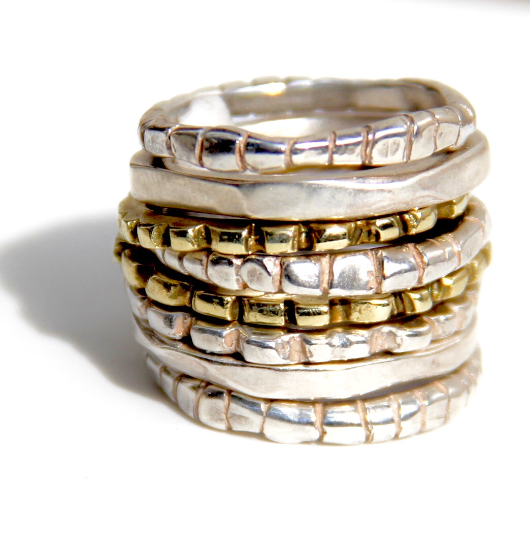 Second-Skin Stacking Rings