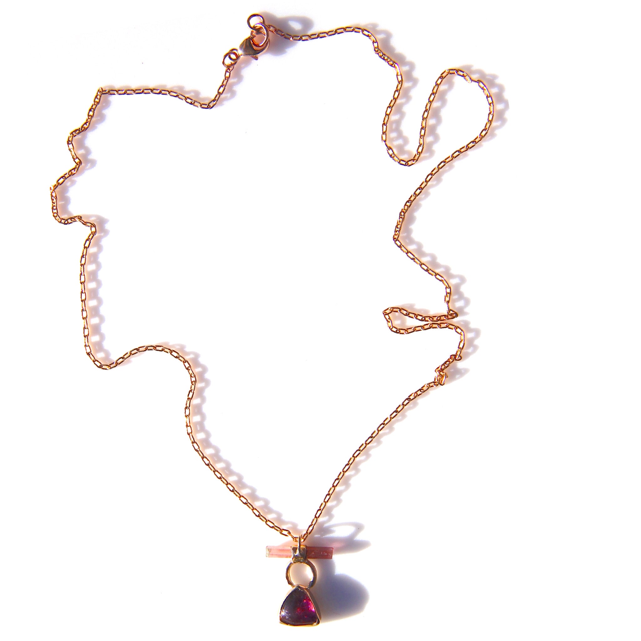 Double Pink Tourmaline Necklace