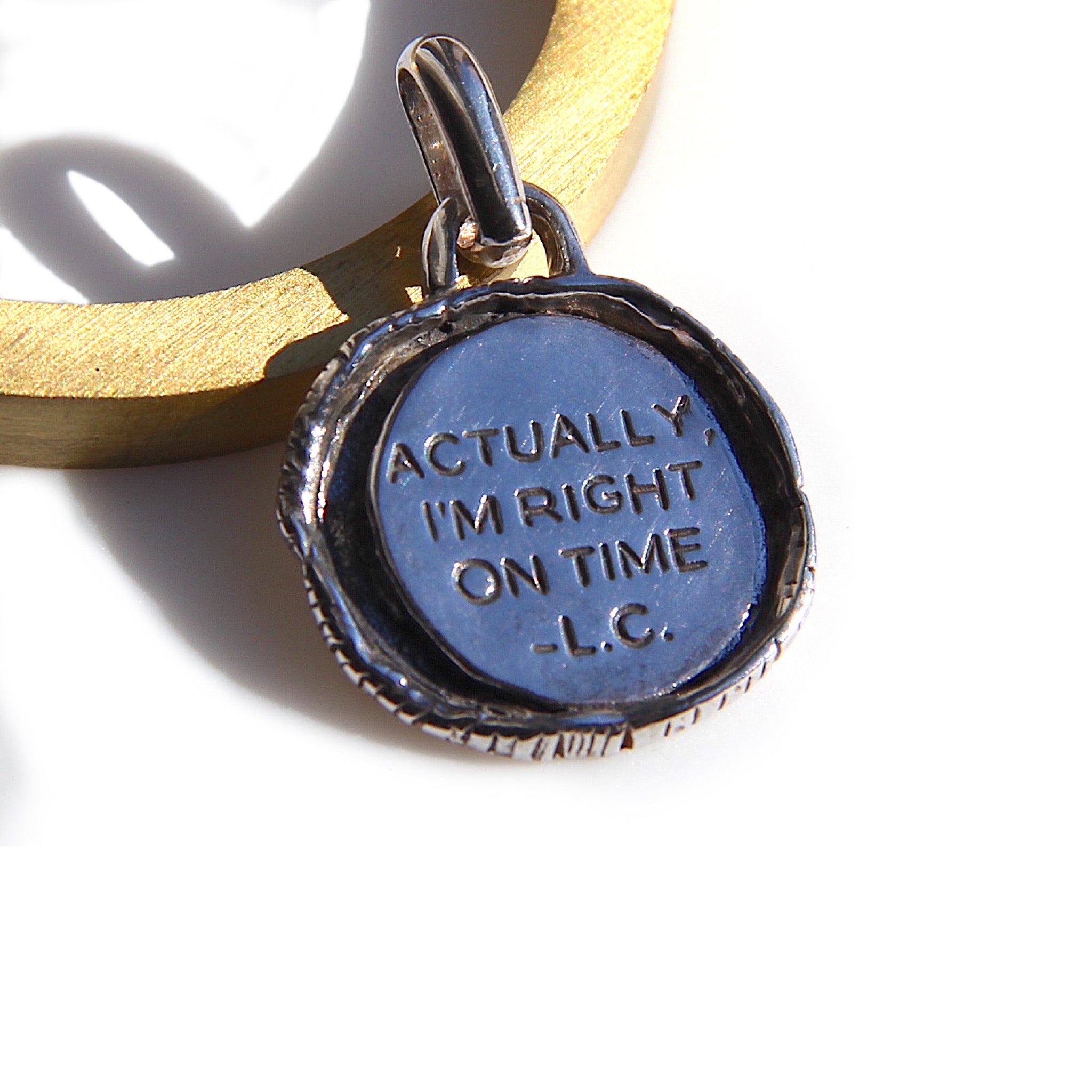 Actually, I’m right on time pendant charm