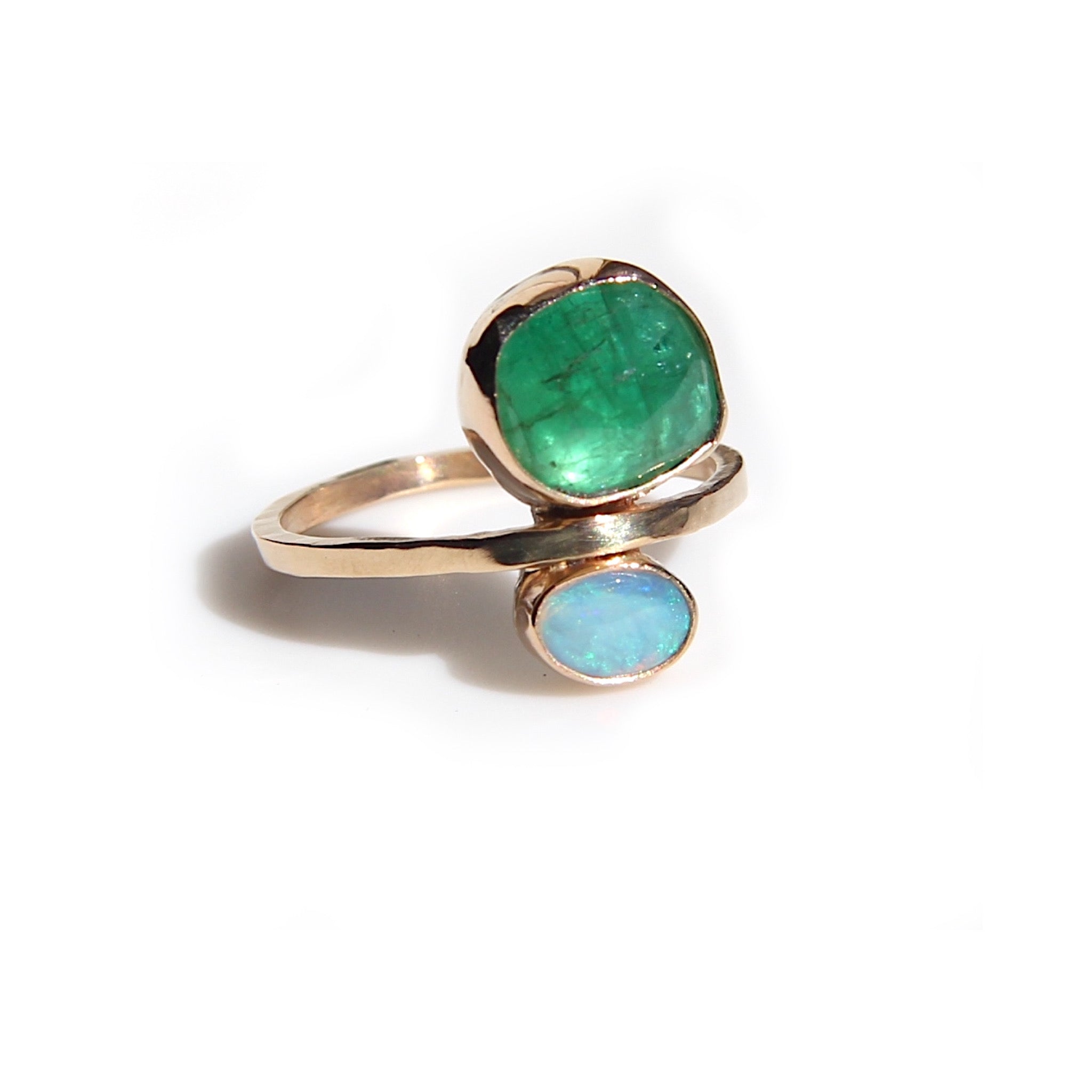 Emerald + Opal Gold Ring