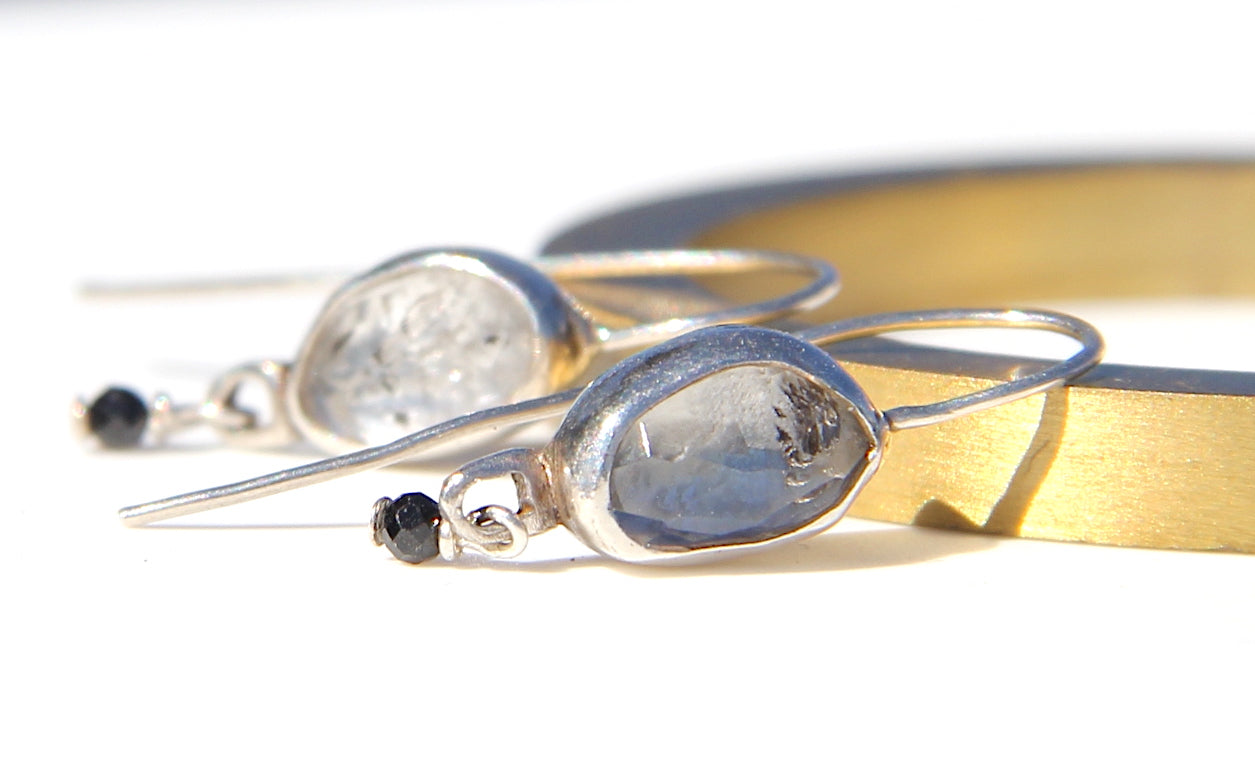 Herkimer Diamond drop earrings
