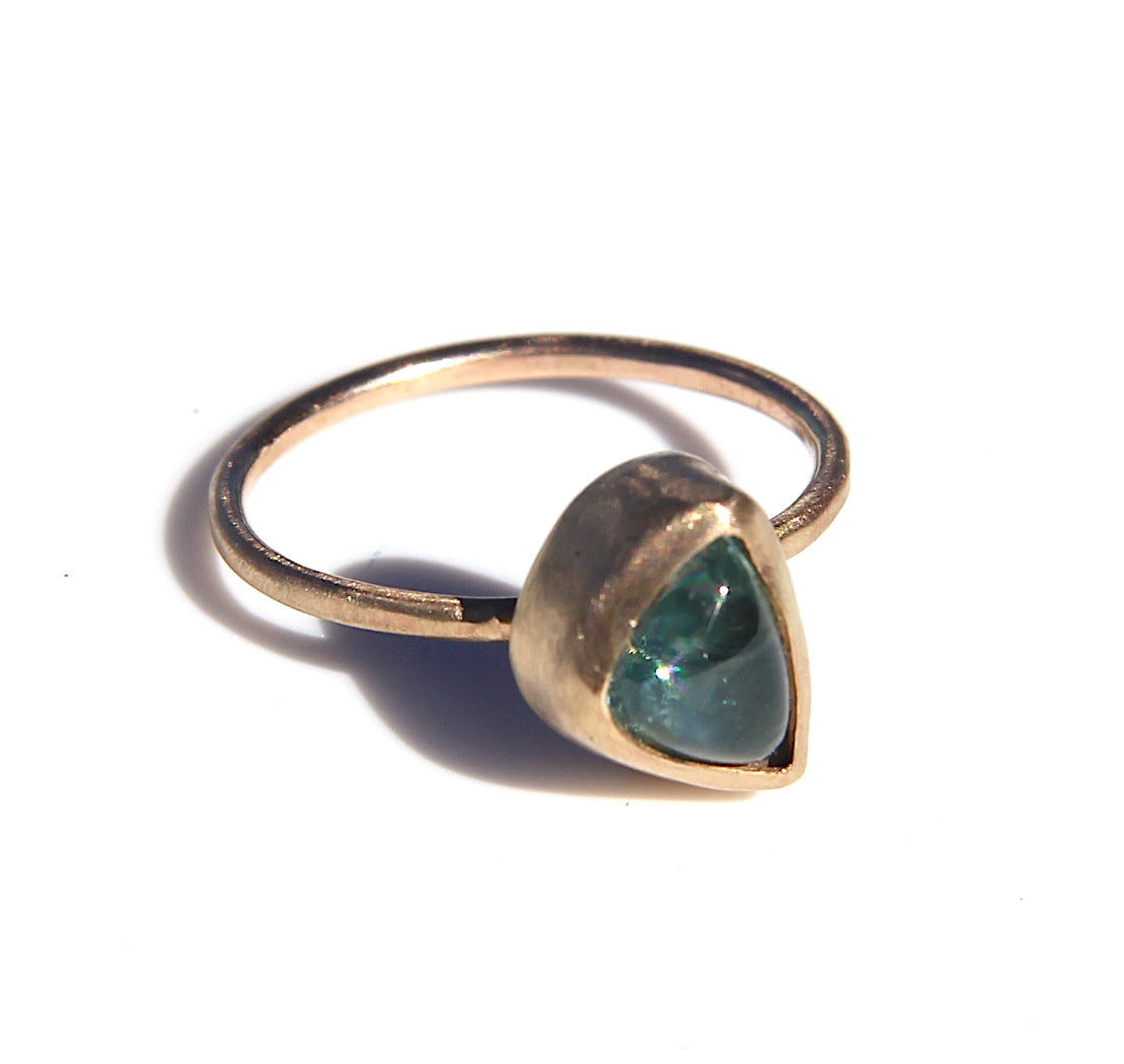 Blue-green tourmaline Ring