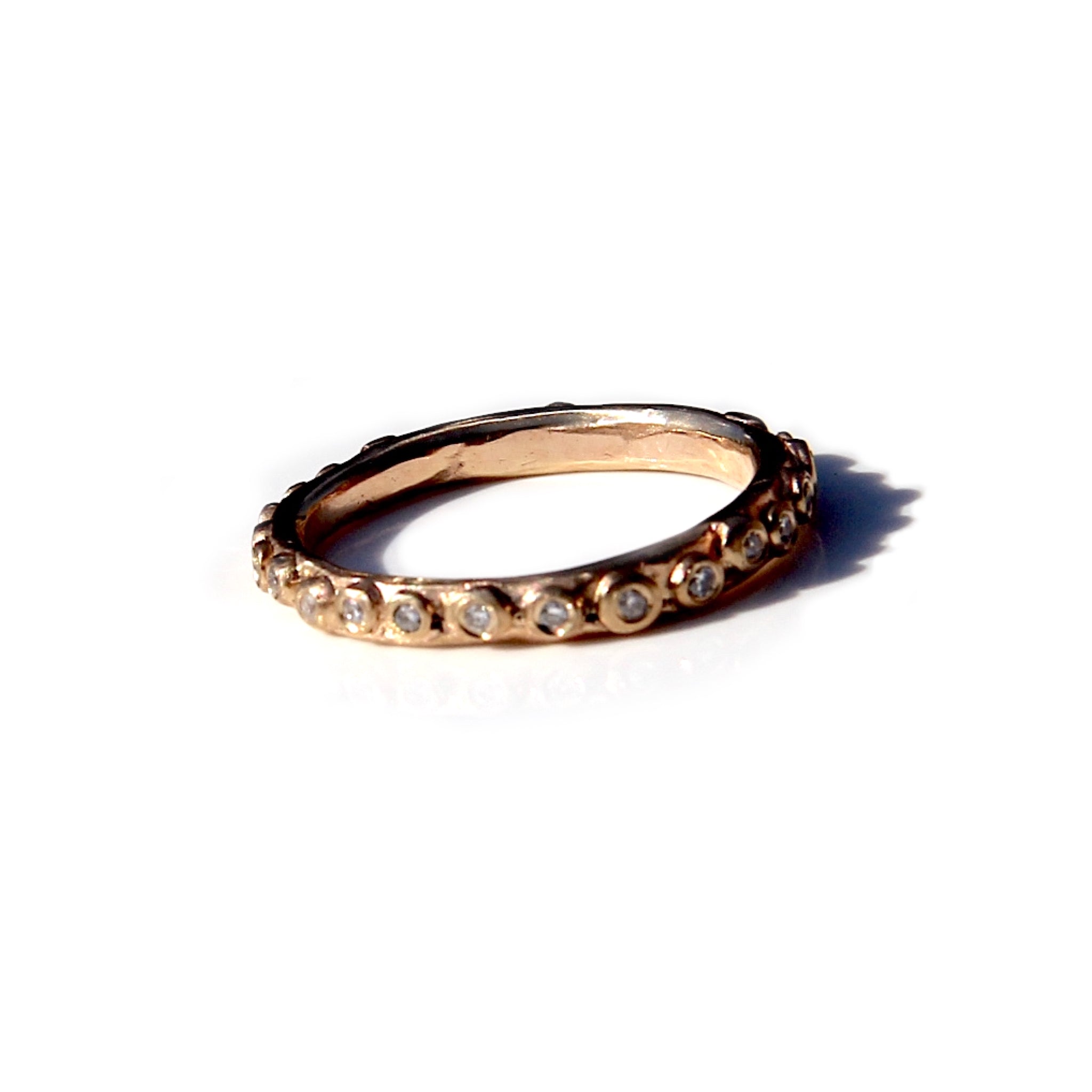 Diamond eternity band in 14k gold