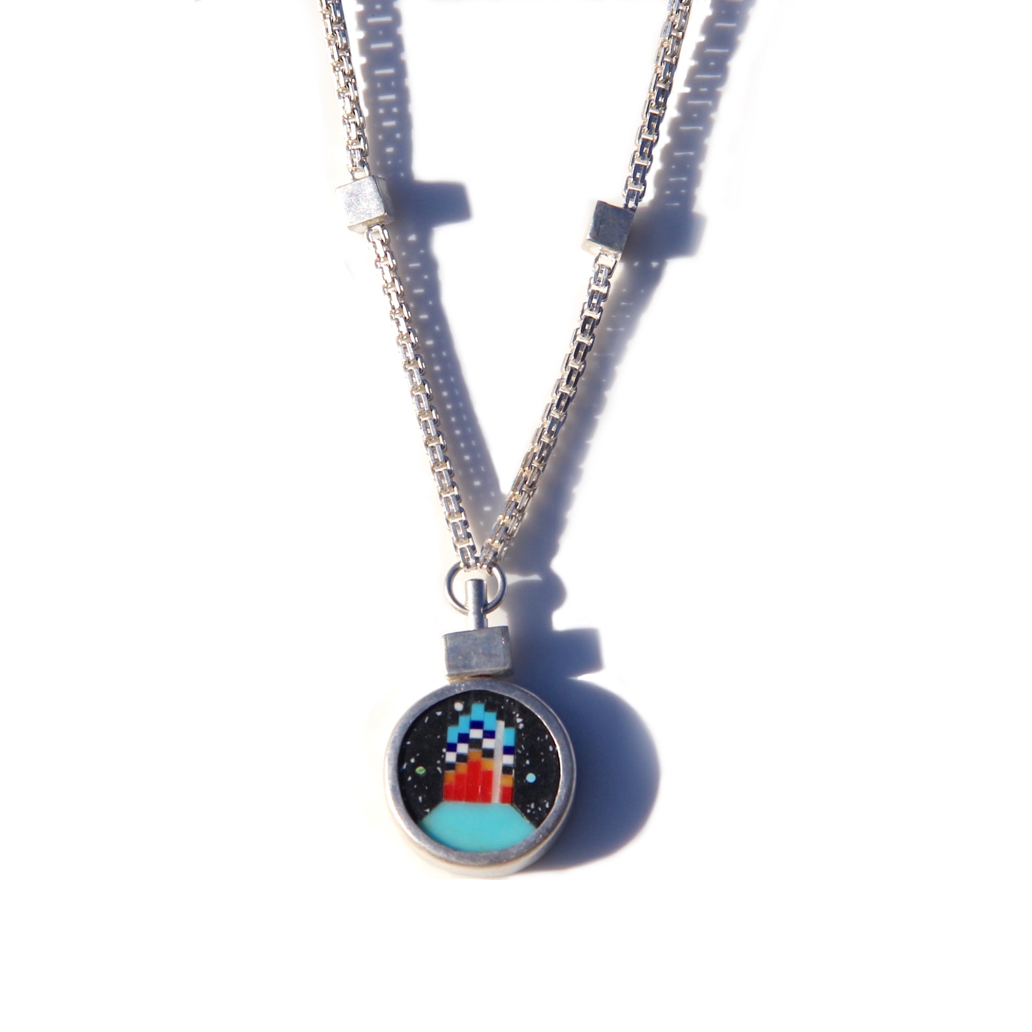 Pixel Pyramid Necklace