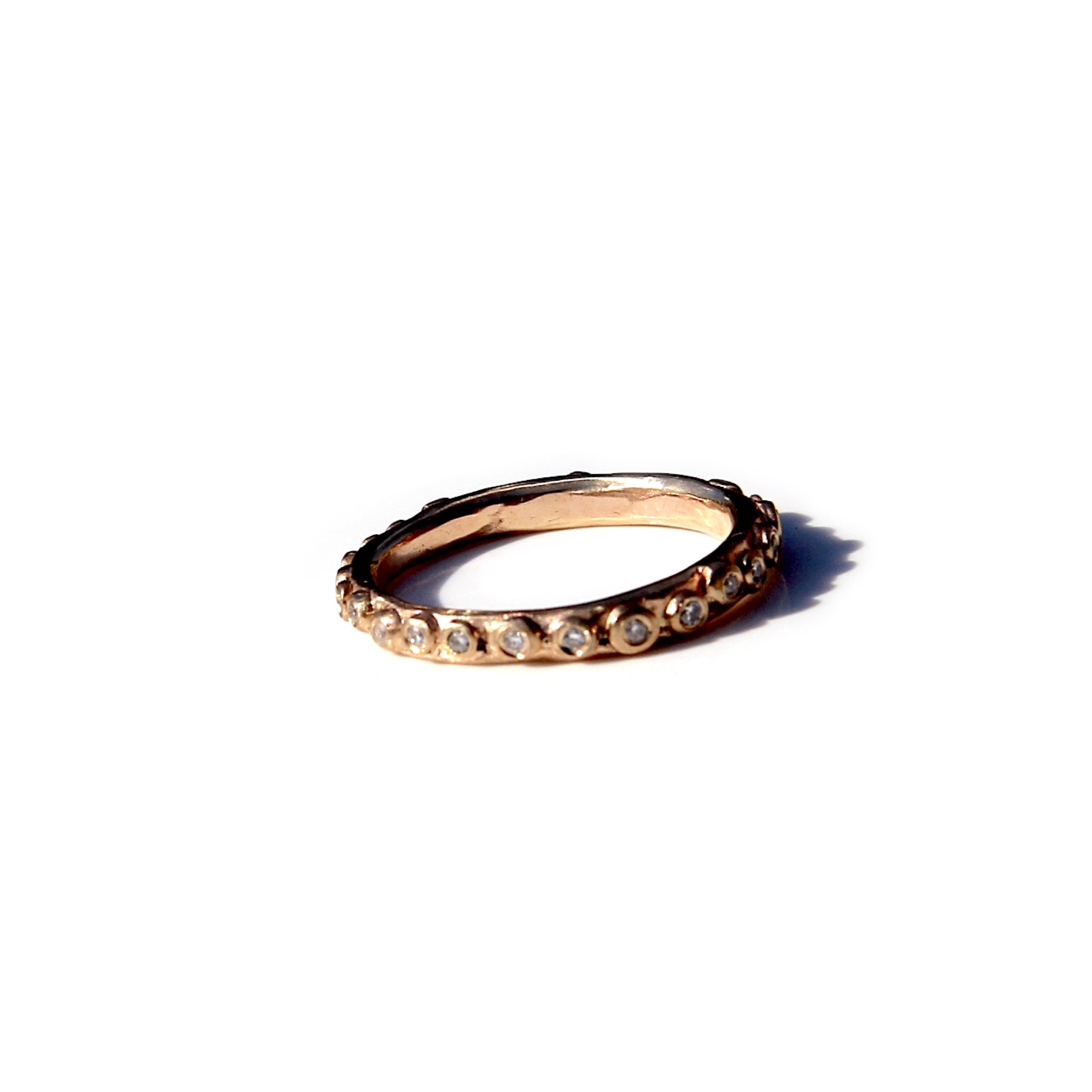 Diamond eternity band in 14k gold