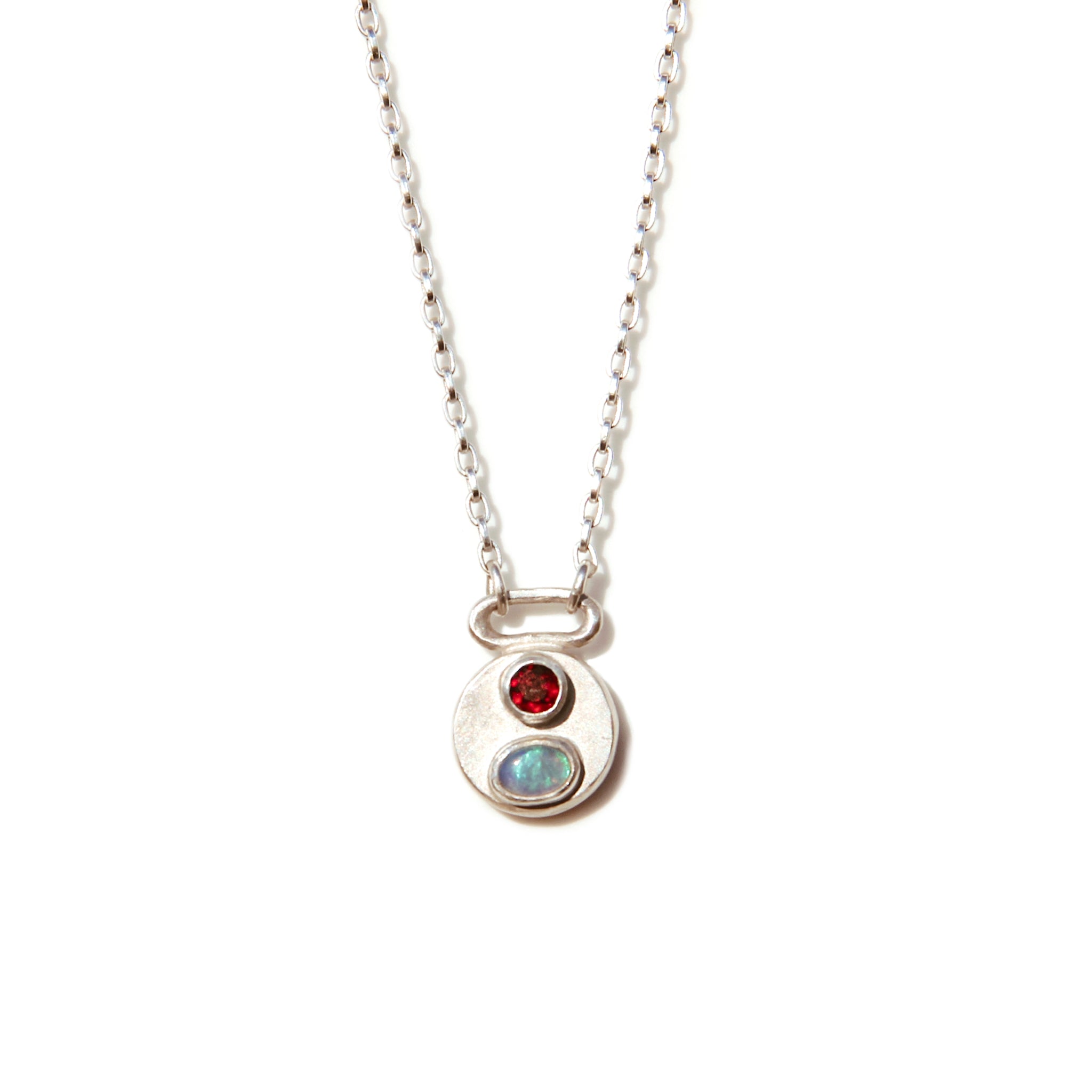 Garnet + Opal Necklace