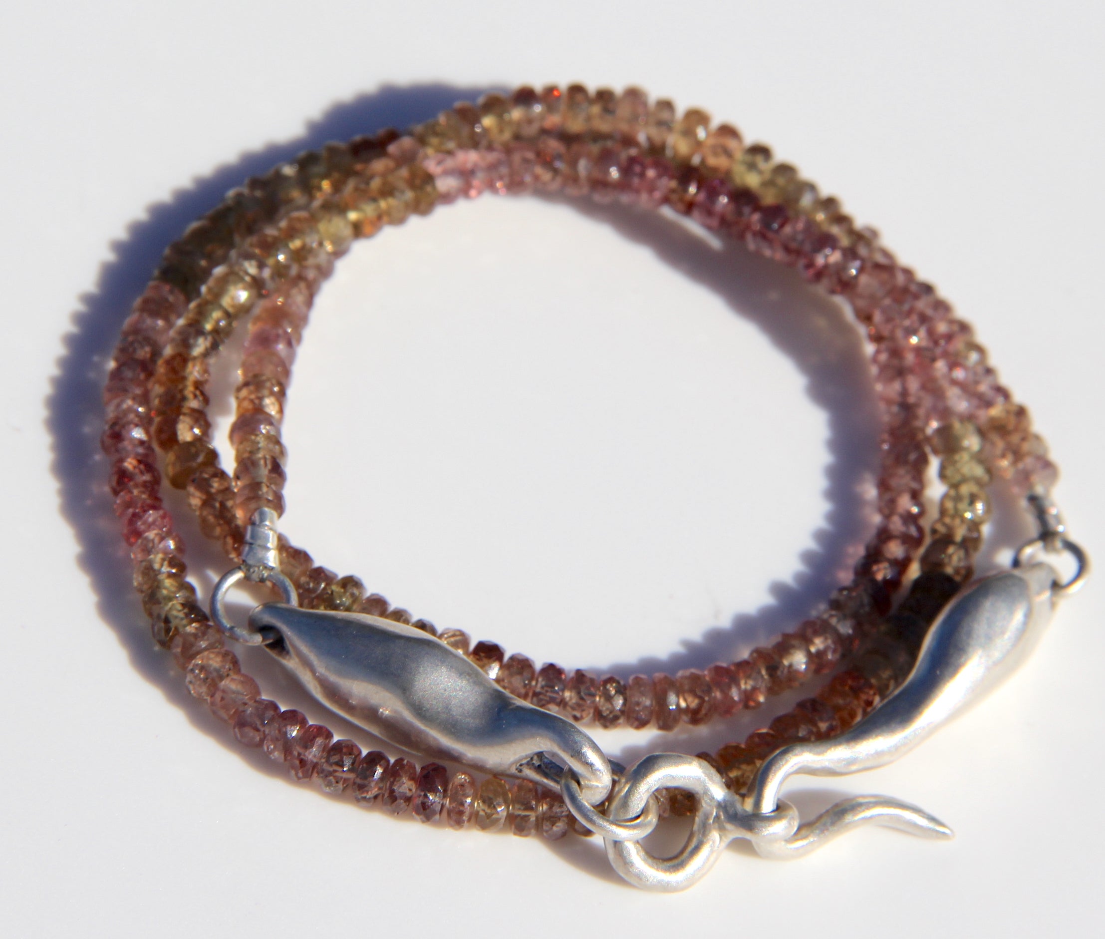 Color changing garnet transformation necklace