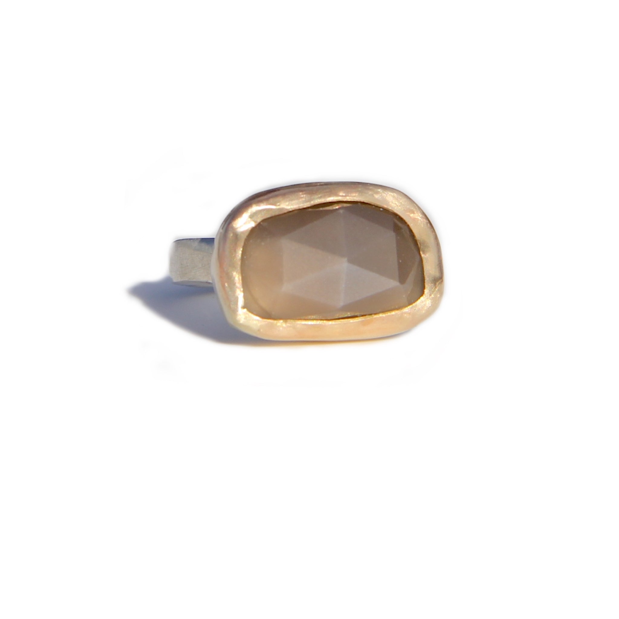 Gray Moonstone Cocktail Ring