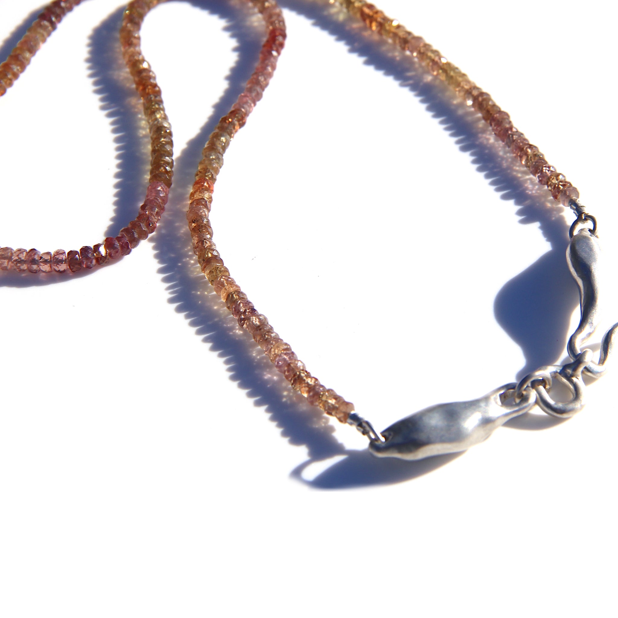 Color changing garnet transformation necklace