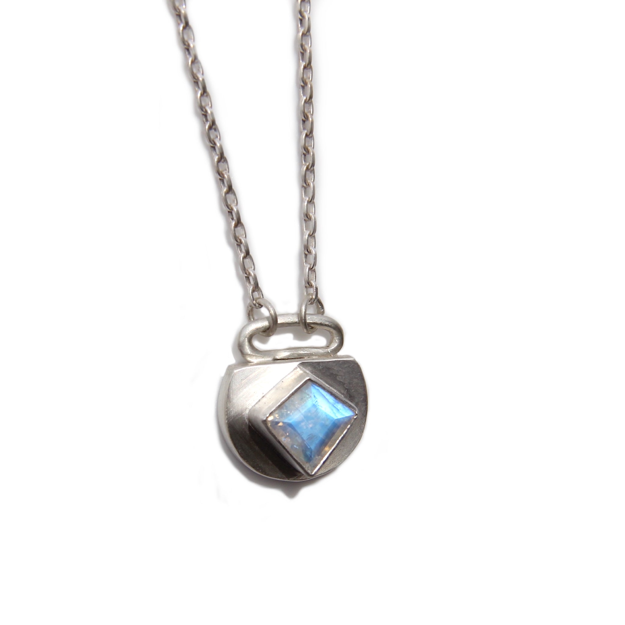 Kite-shaped Moonstone Necklace
