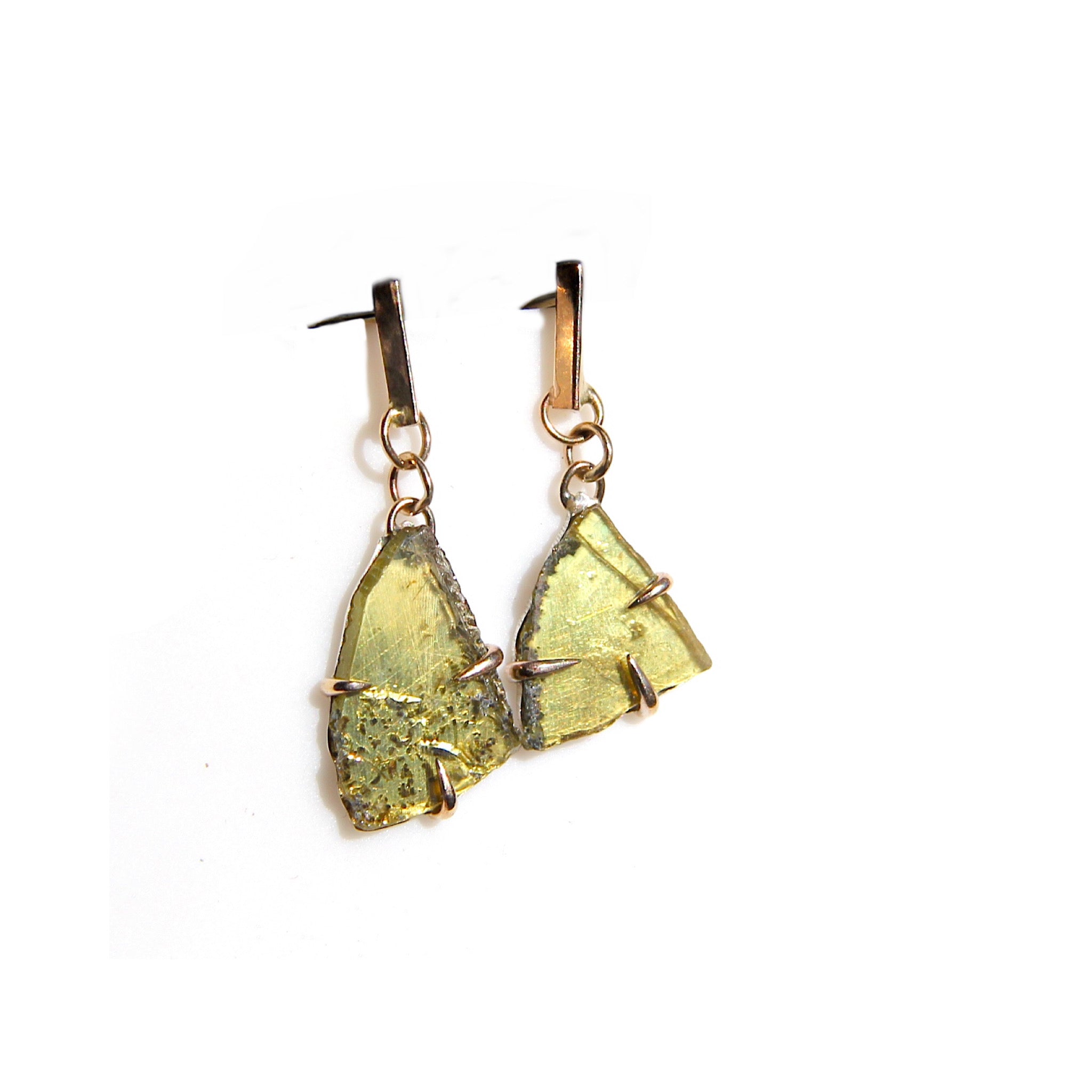 Sphene Earrings in gold