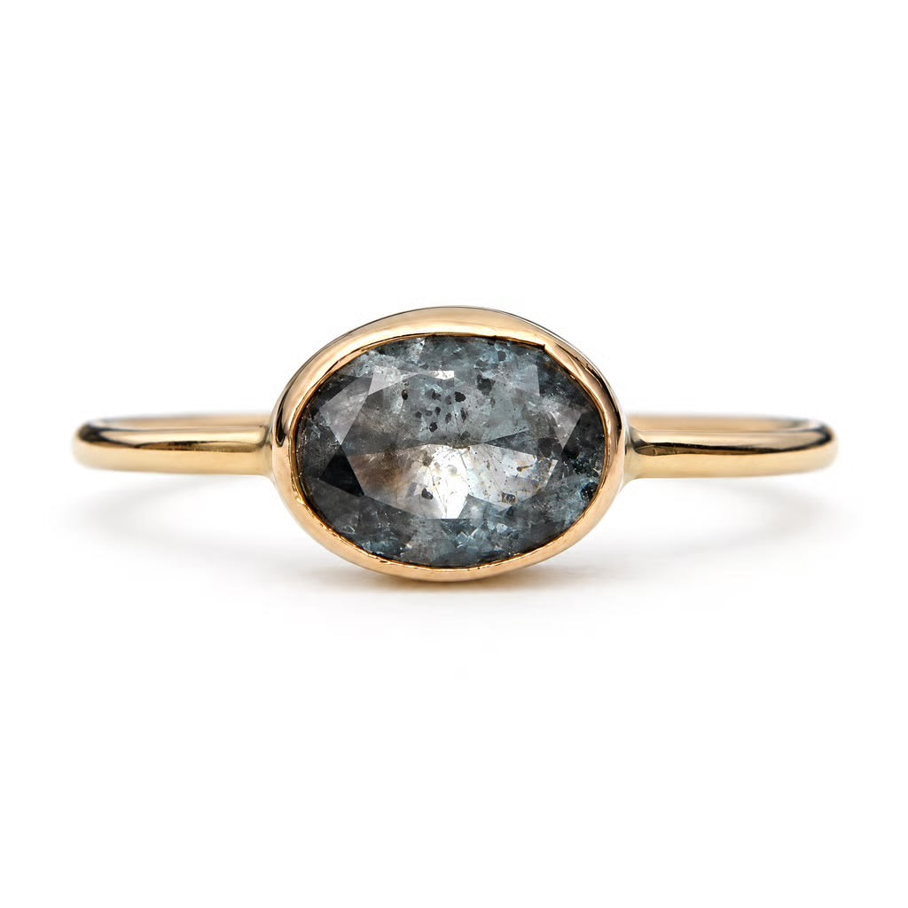 Moss Green Agate in gold