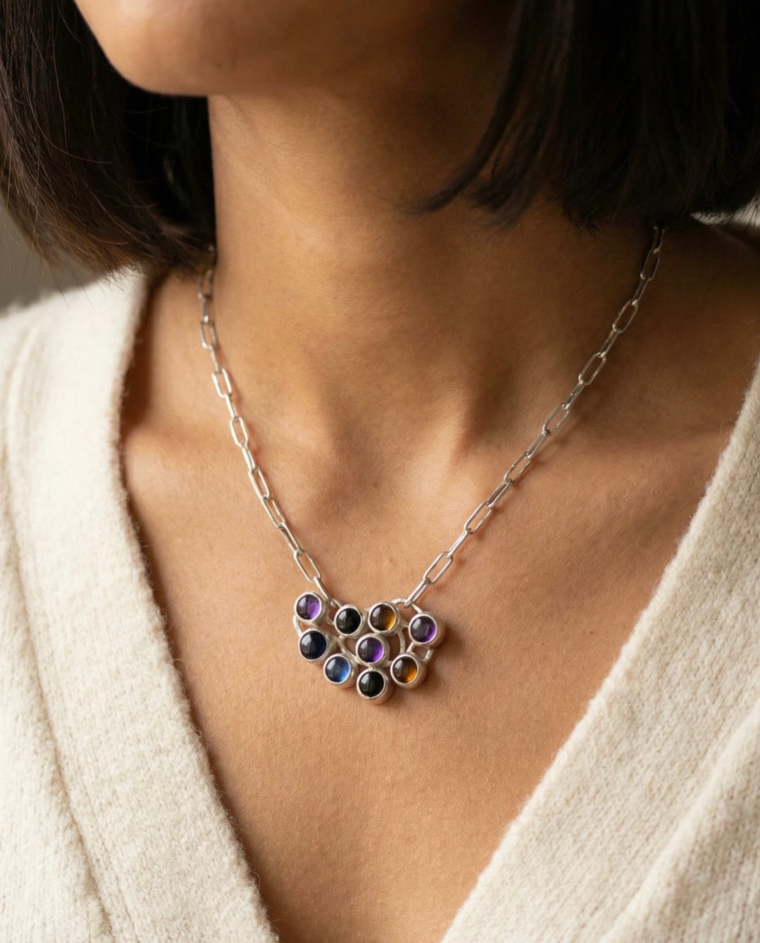 Honeycomb Dot Necklace