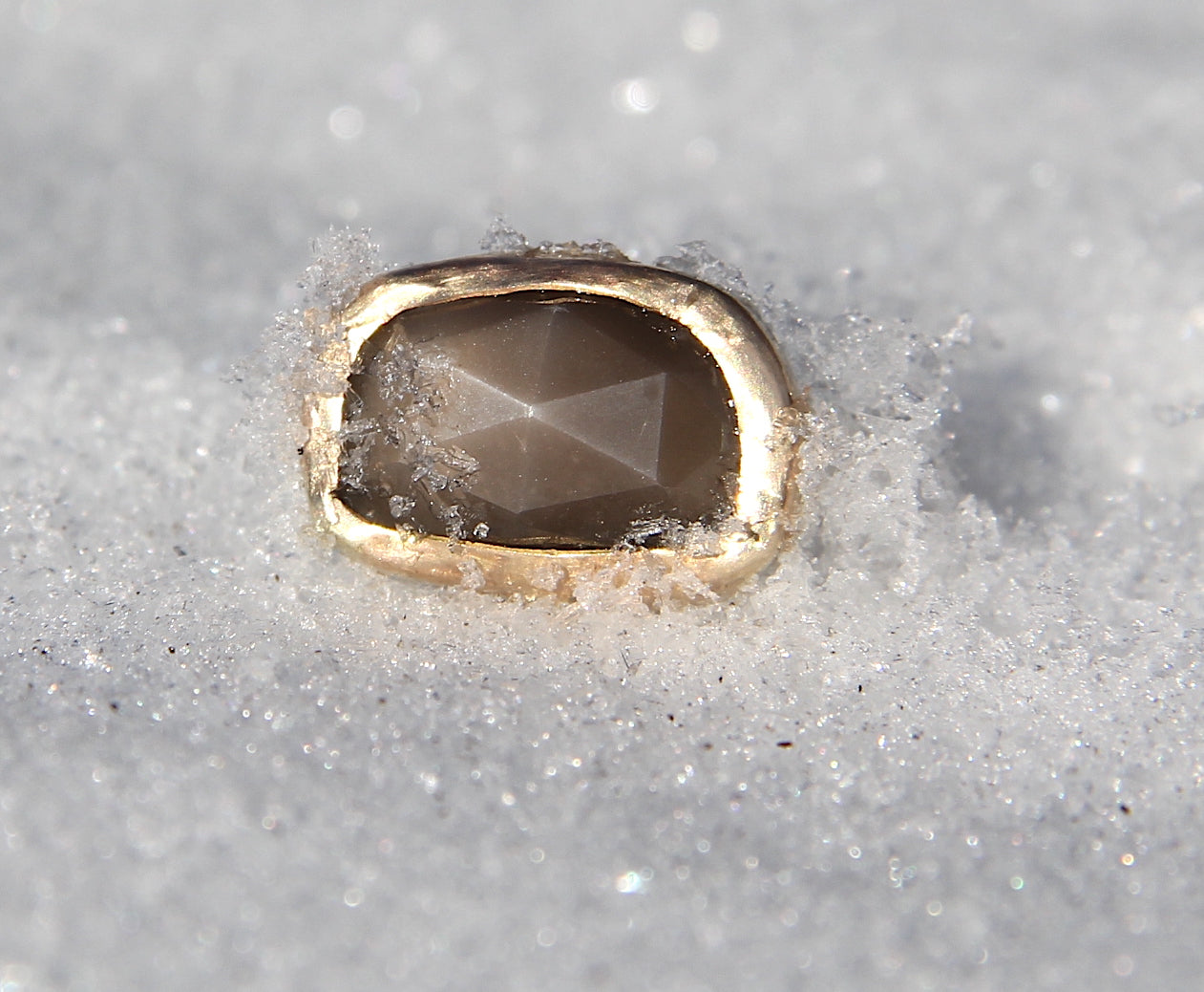 Gray Moonstone Cocktail Ring