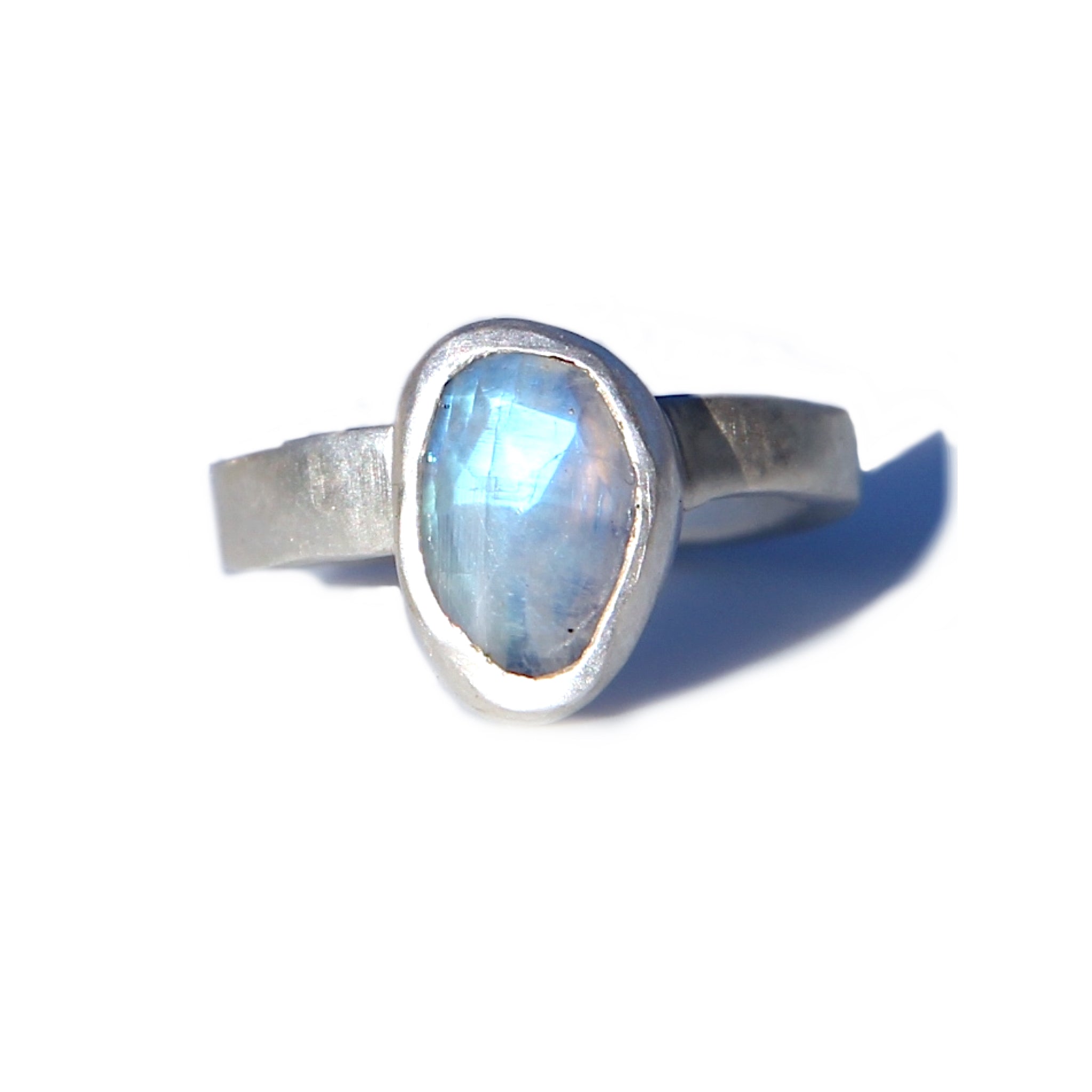 Blue moonstone ring