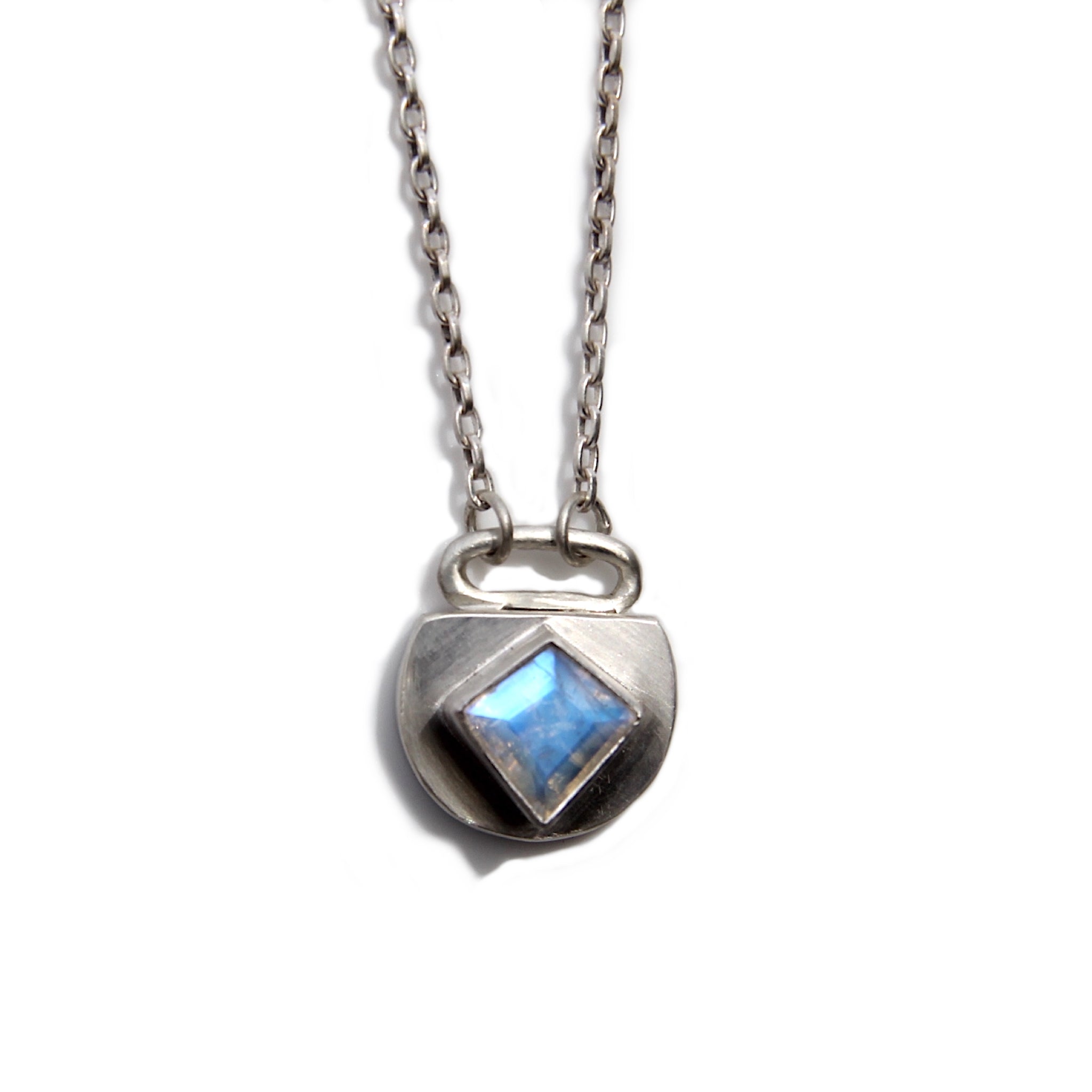 Kite-shaped Moonstone Necklace