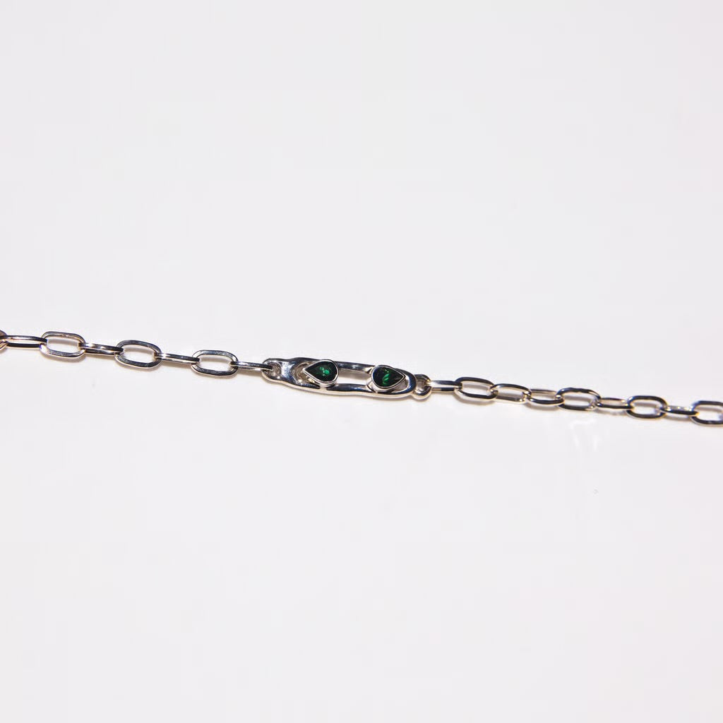 Double Pear Shaped Forest Green Tourmaline Bracelet