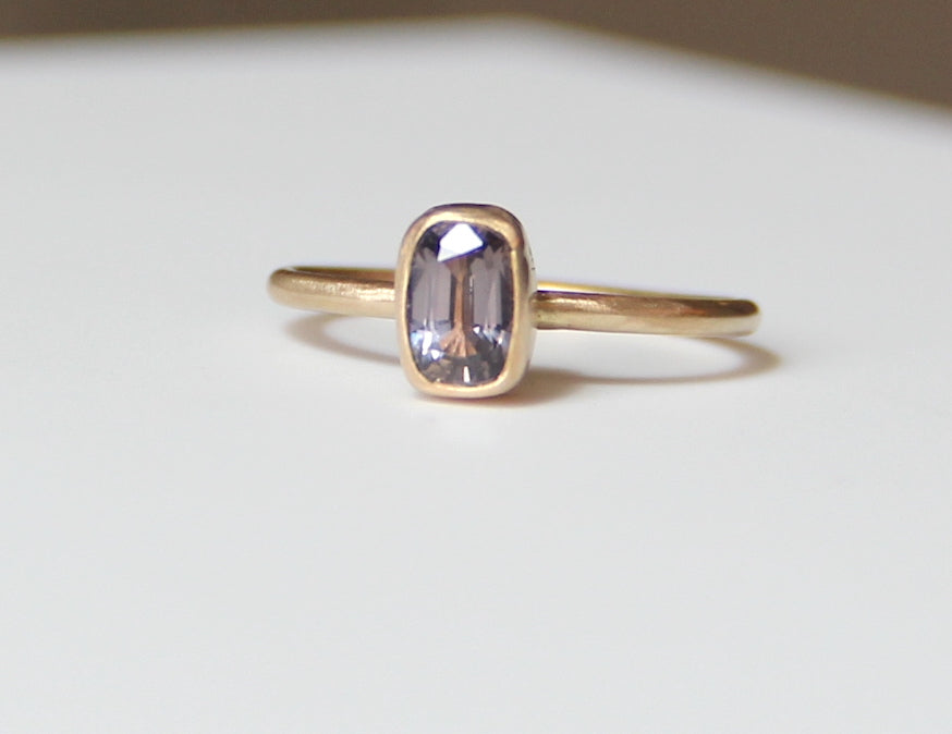 Lavender-Gray Spinel stacking ring