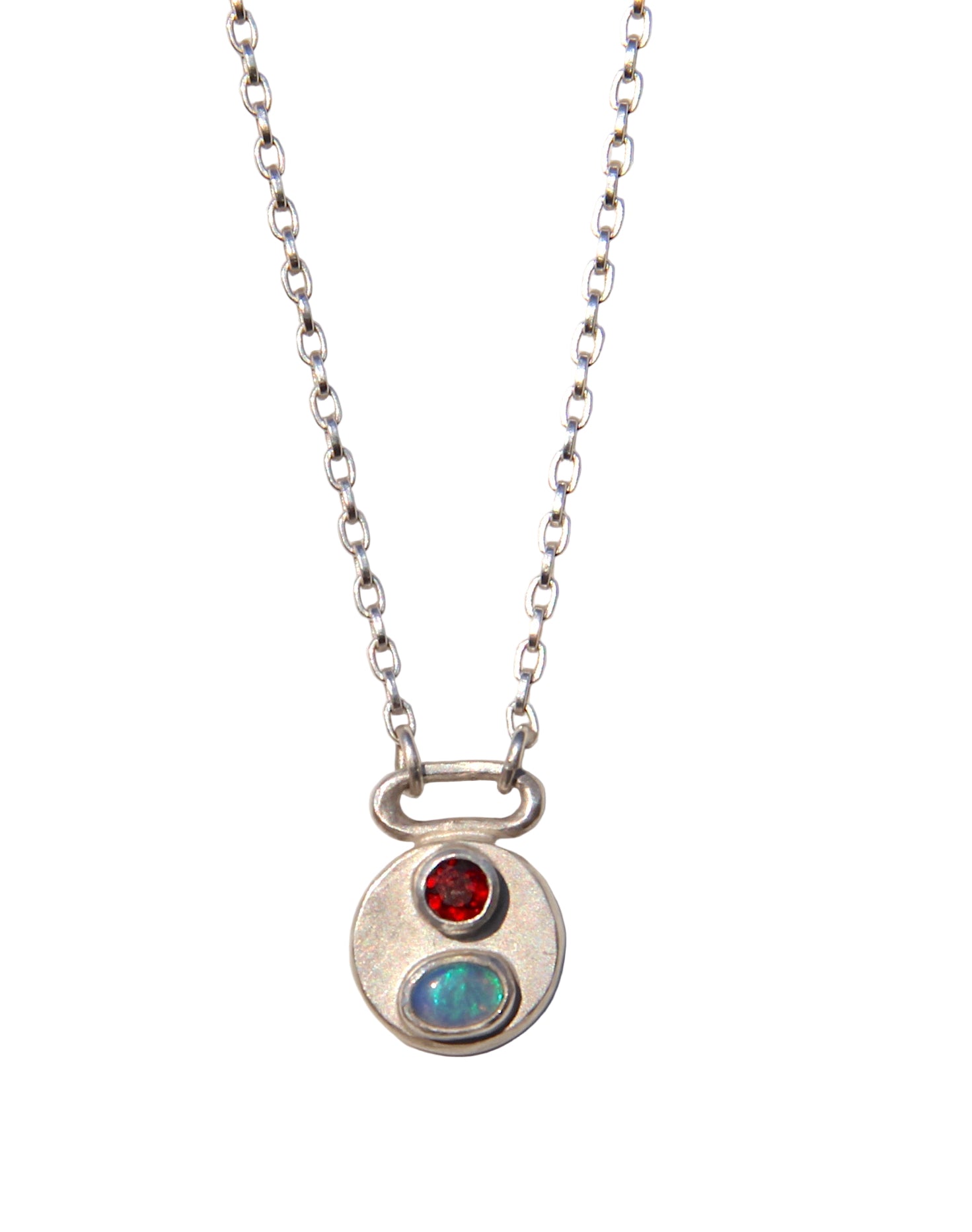 Garnet + Opal Necklace