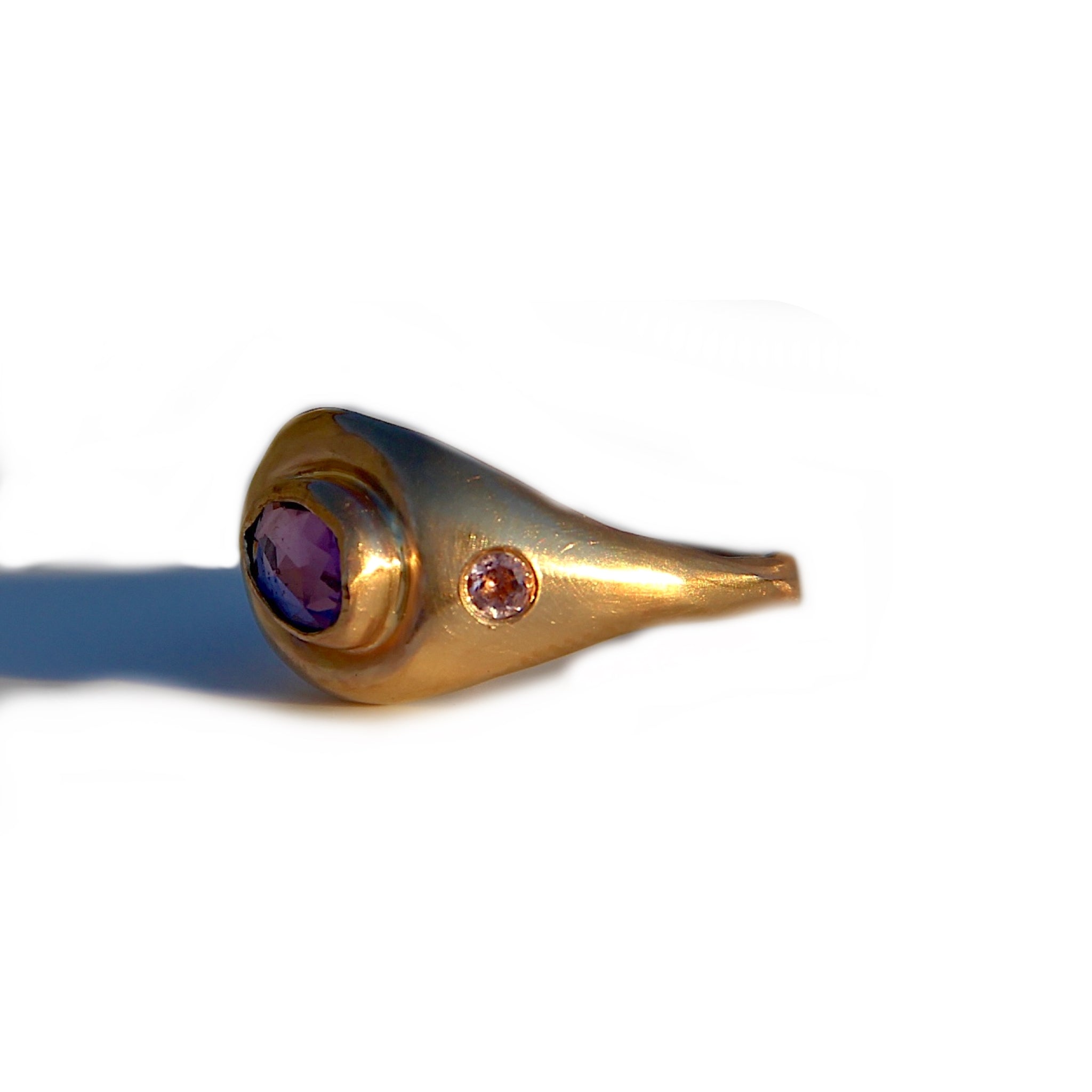 Side hustle sapphire + amethyst ring