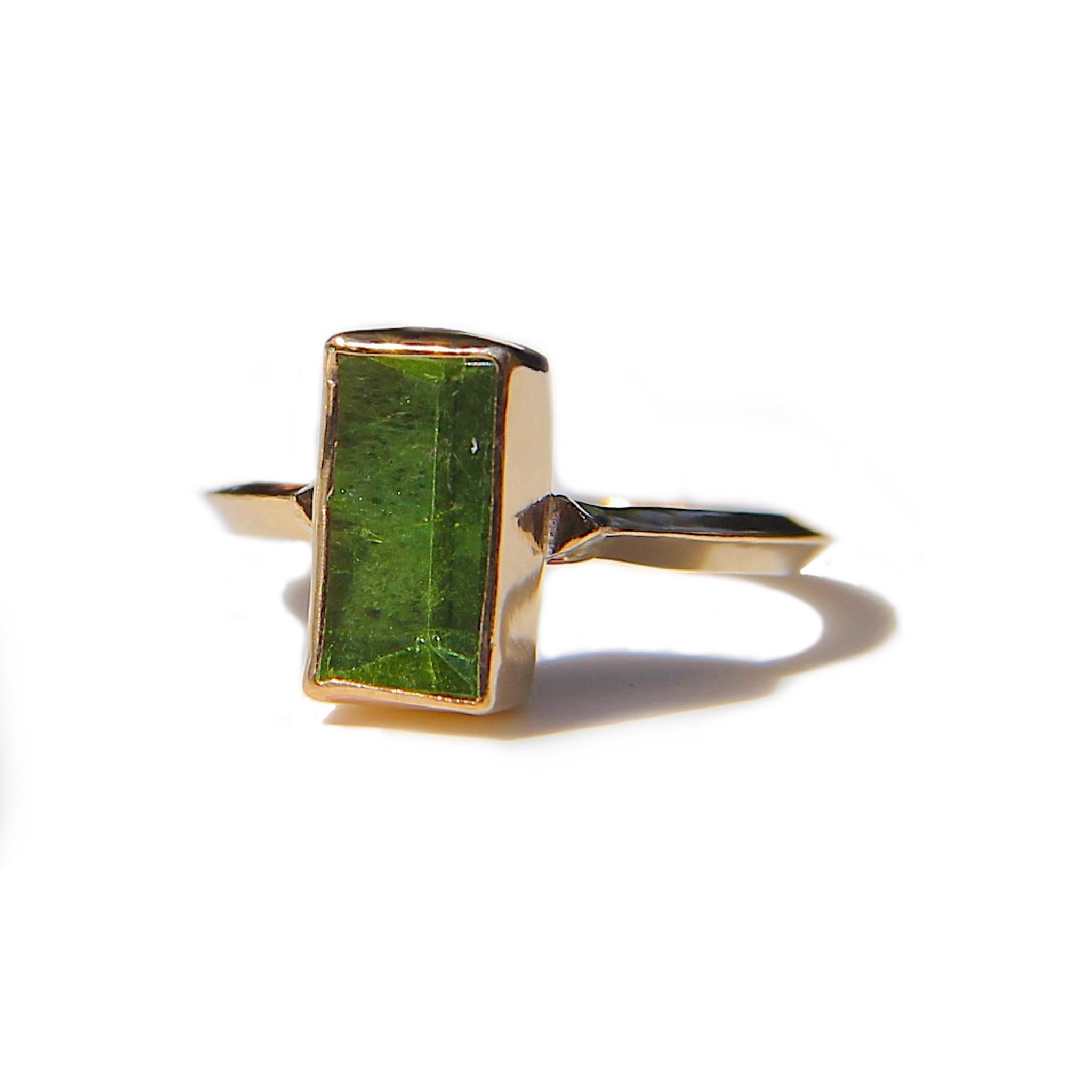 Mirror Green Tourmaline Ring