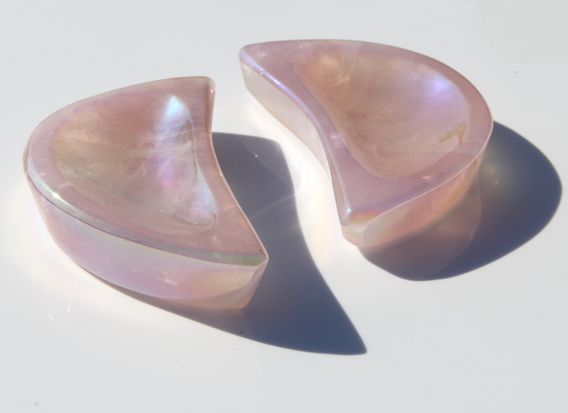 Aura Quartz half moon dishes