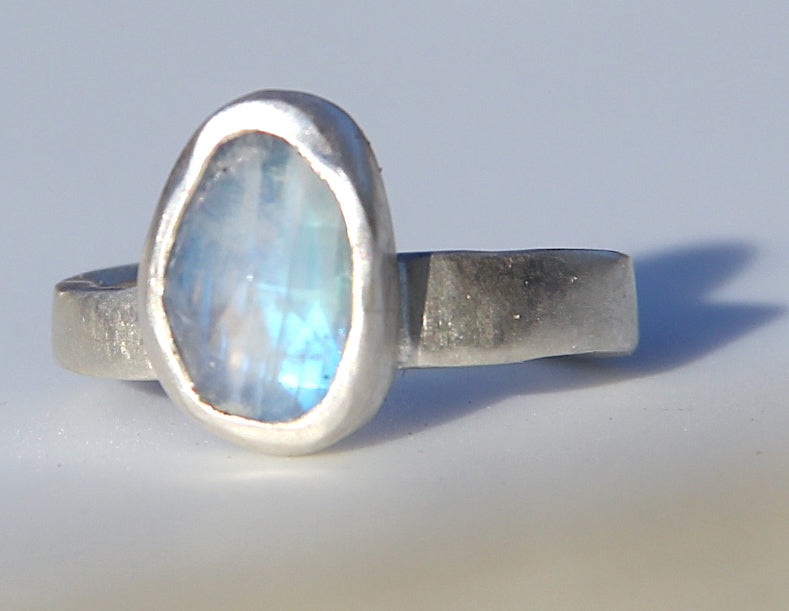 Blue moonstone ring