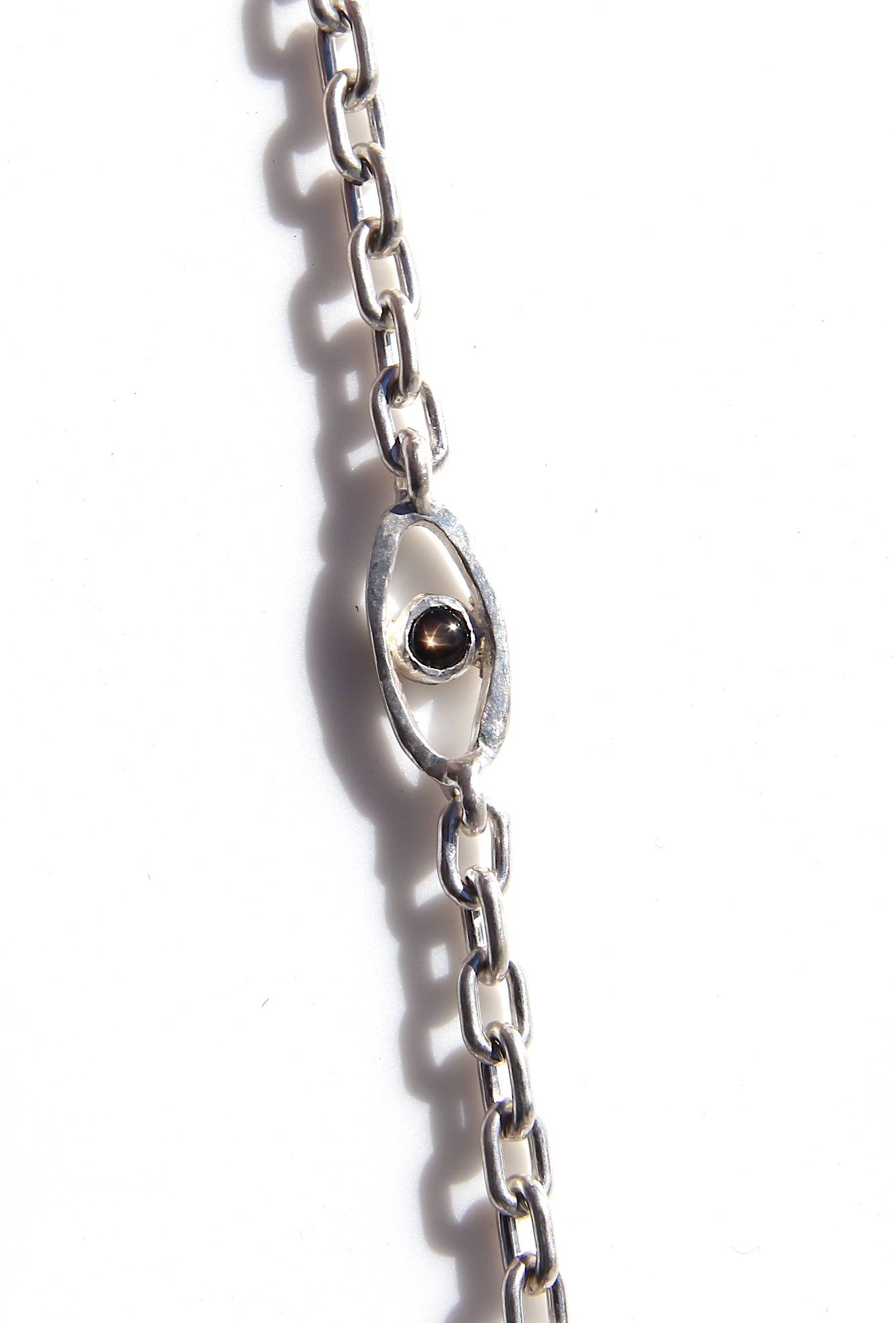 Black Star Sapphire oval eye bracelet