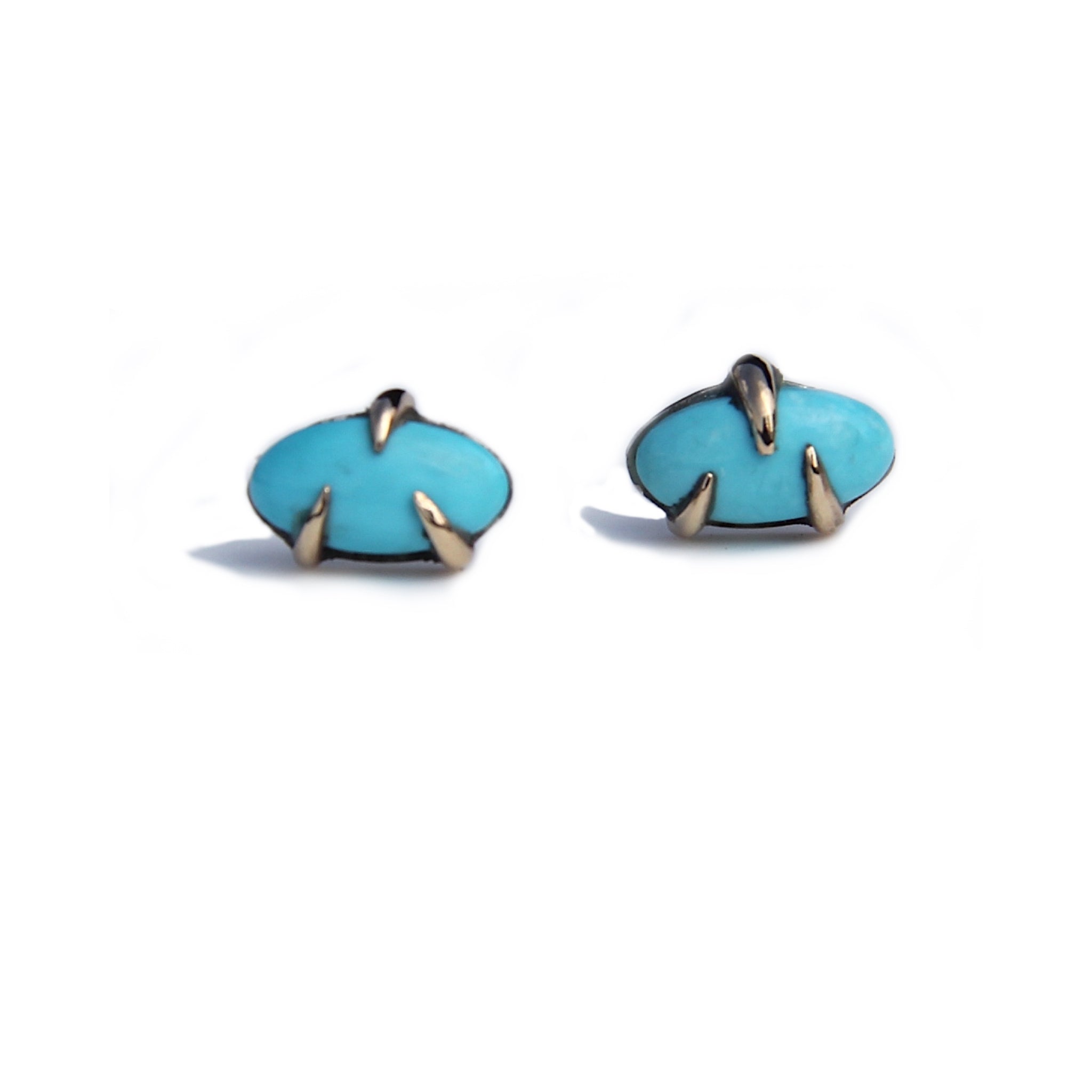 Turquoise Eye-shaped stud earrings