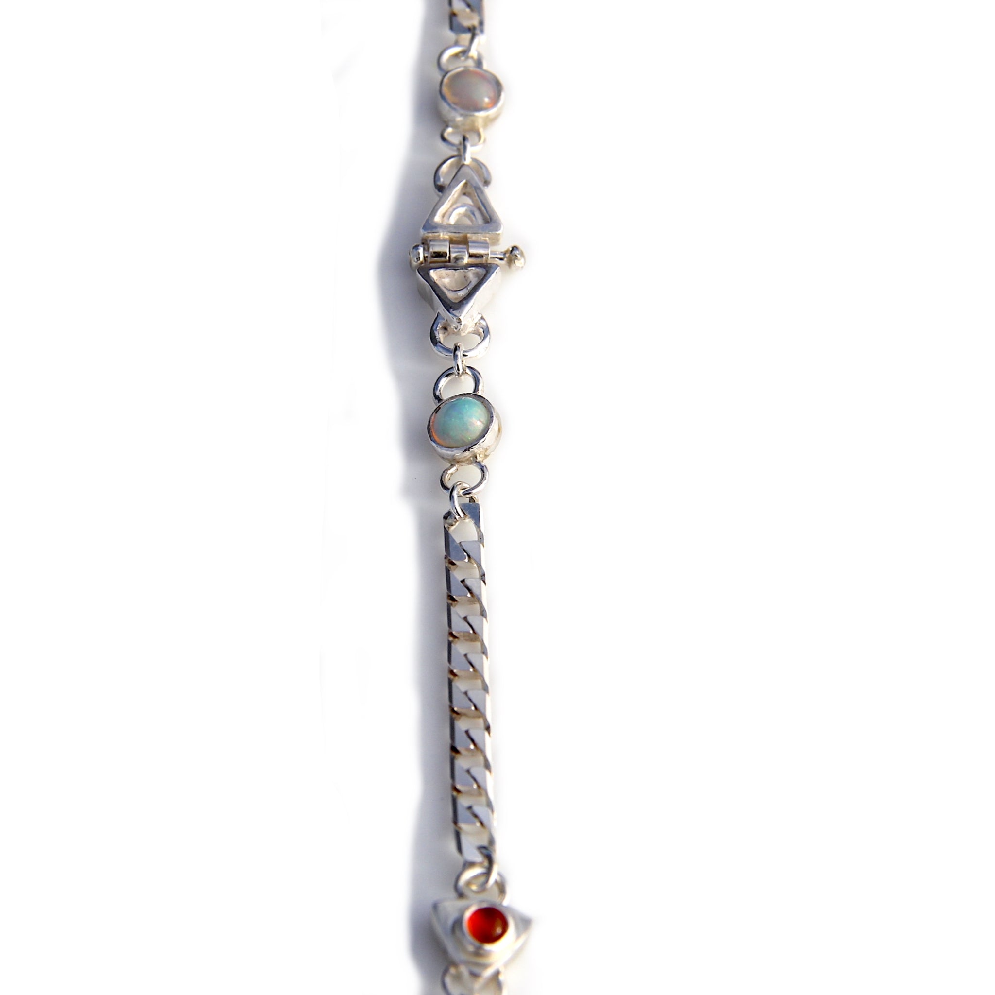 Double Opal Hinged Bracelet