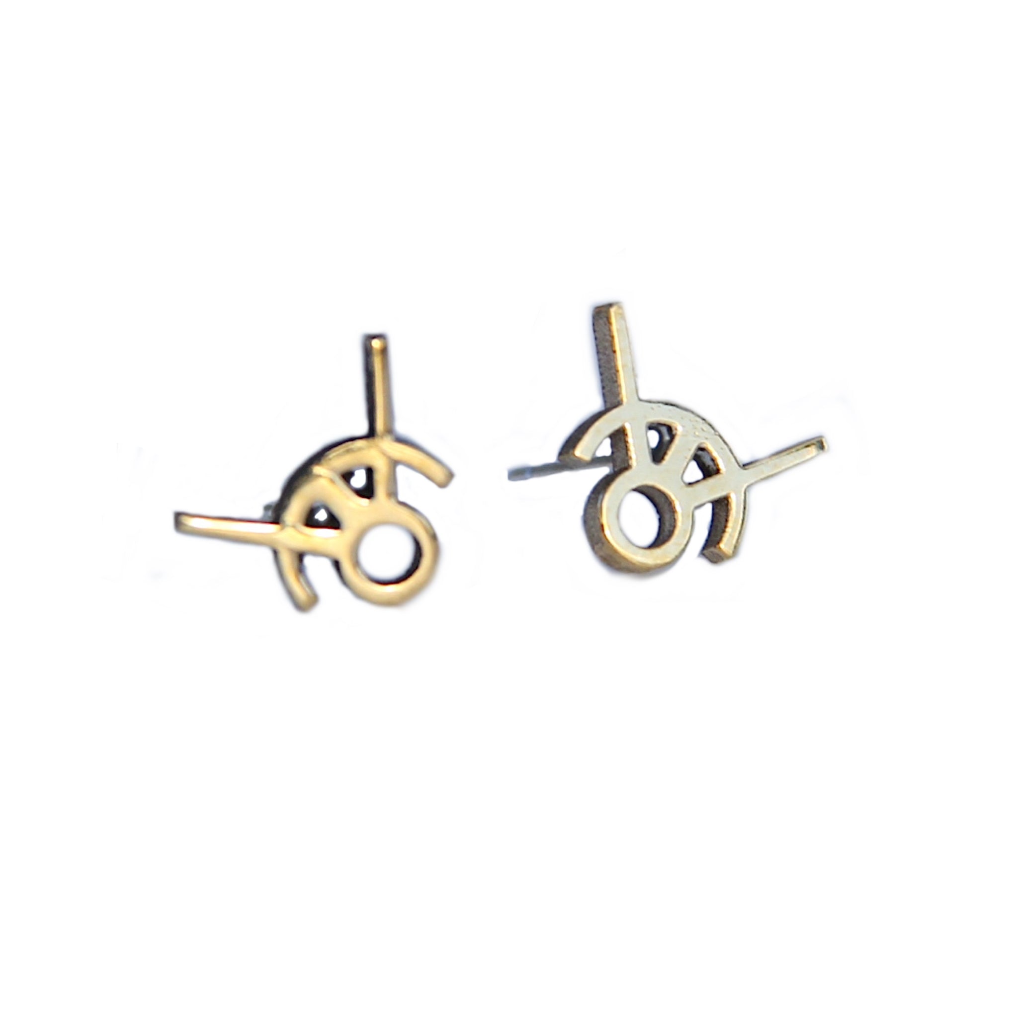 Alchemy Stud Earrings; Fire, Earth, Air, Water