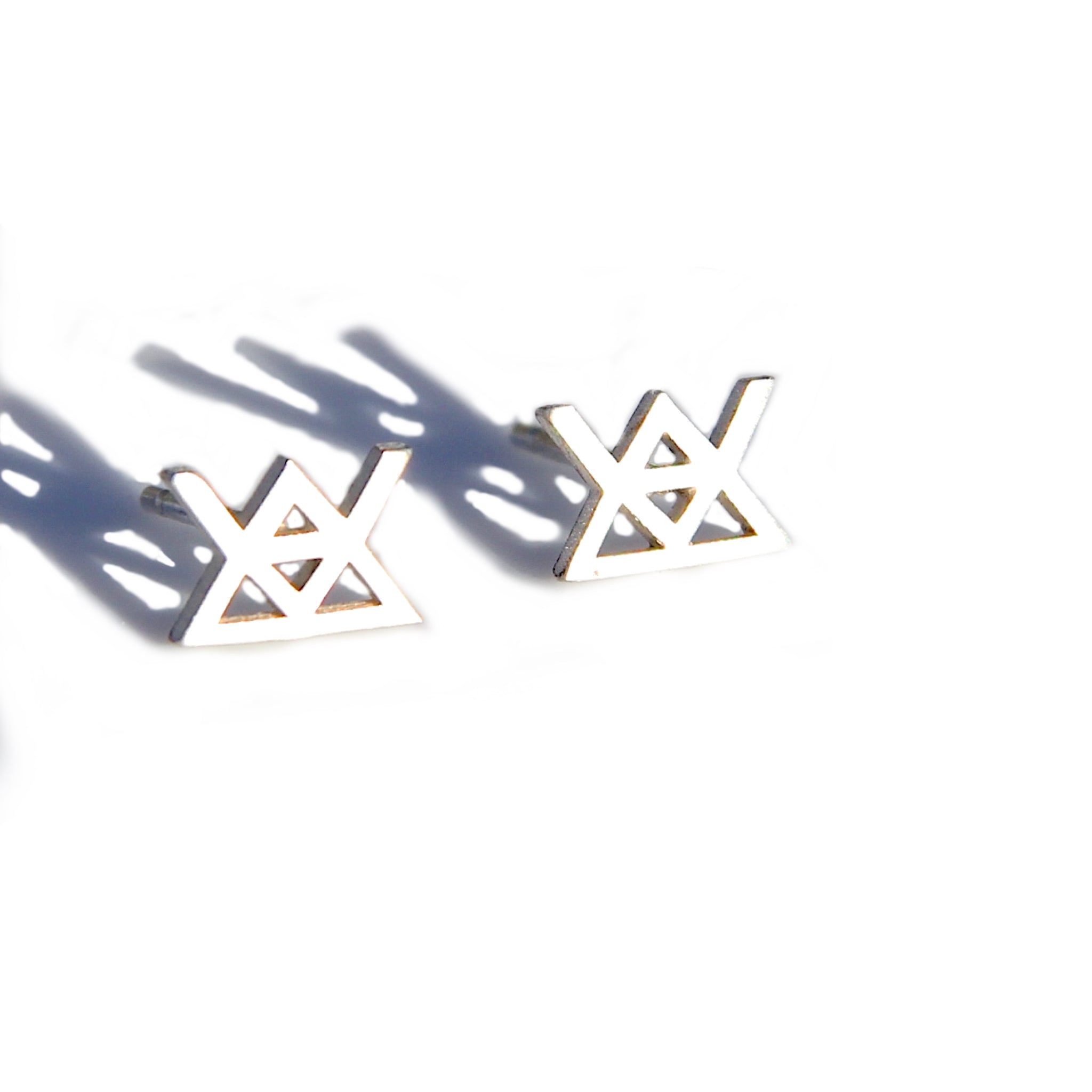 Alchemy Stud Earrings; Fire, Earth, Air, Water