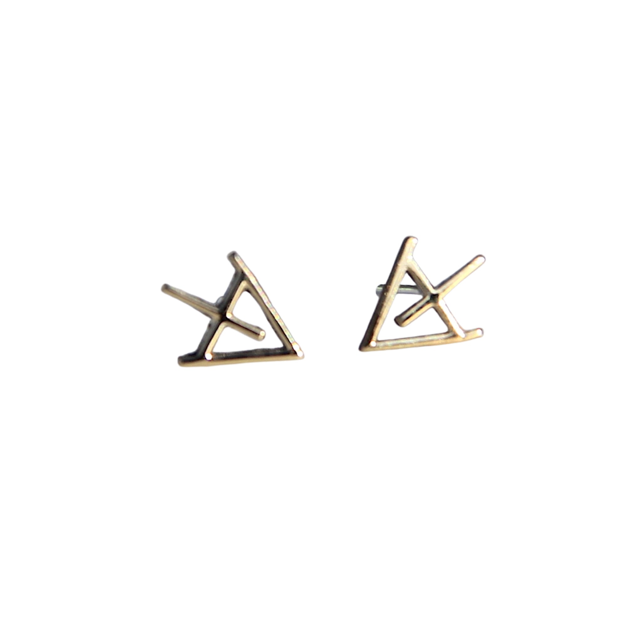 Alchemy Stud Earrings; Fire, Earth, Air, Water