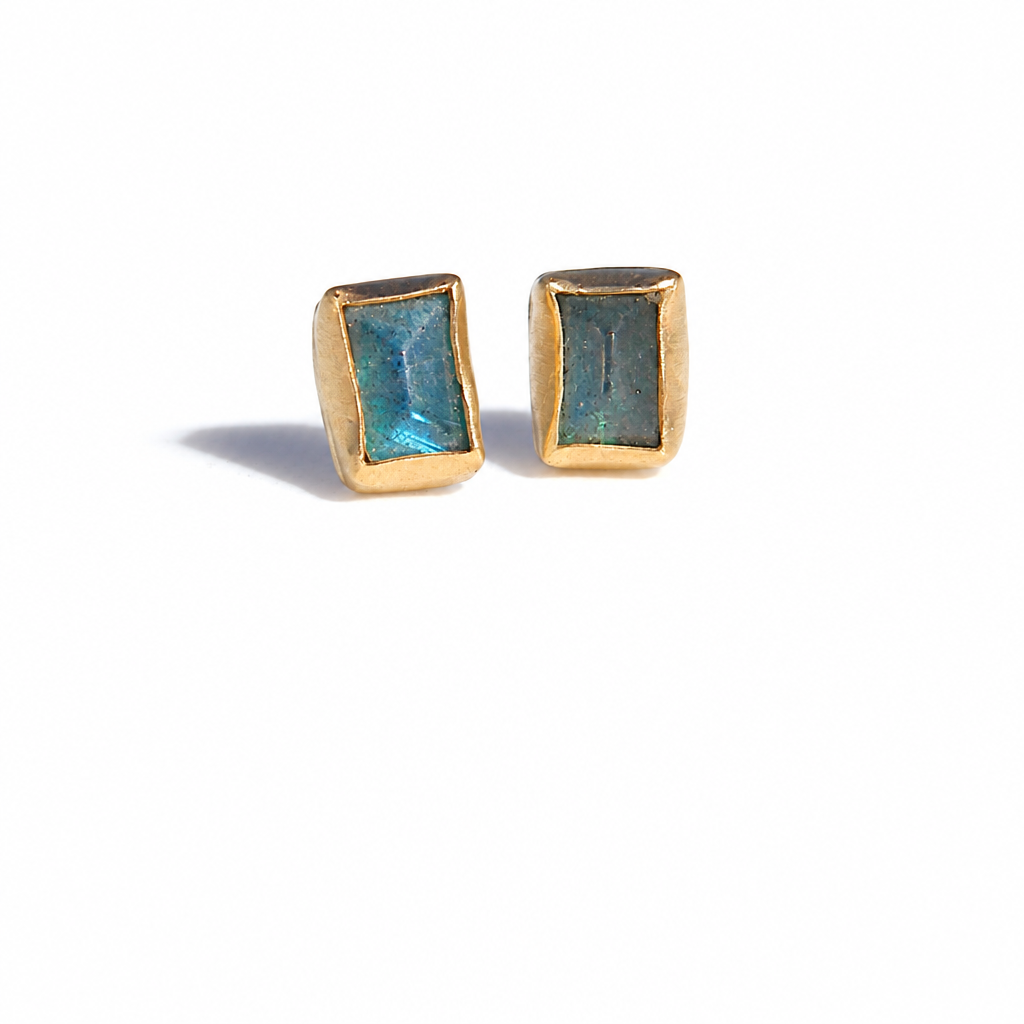 Labradorite studs, first photo preview