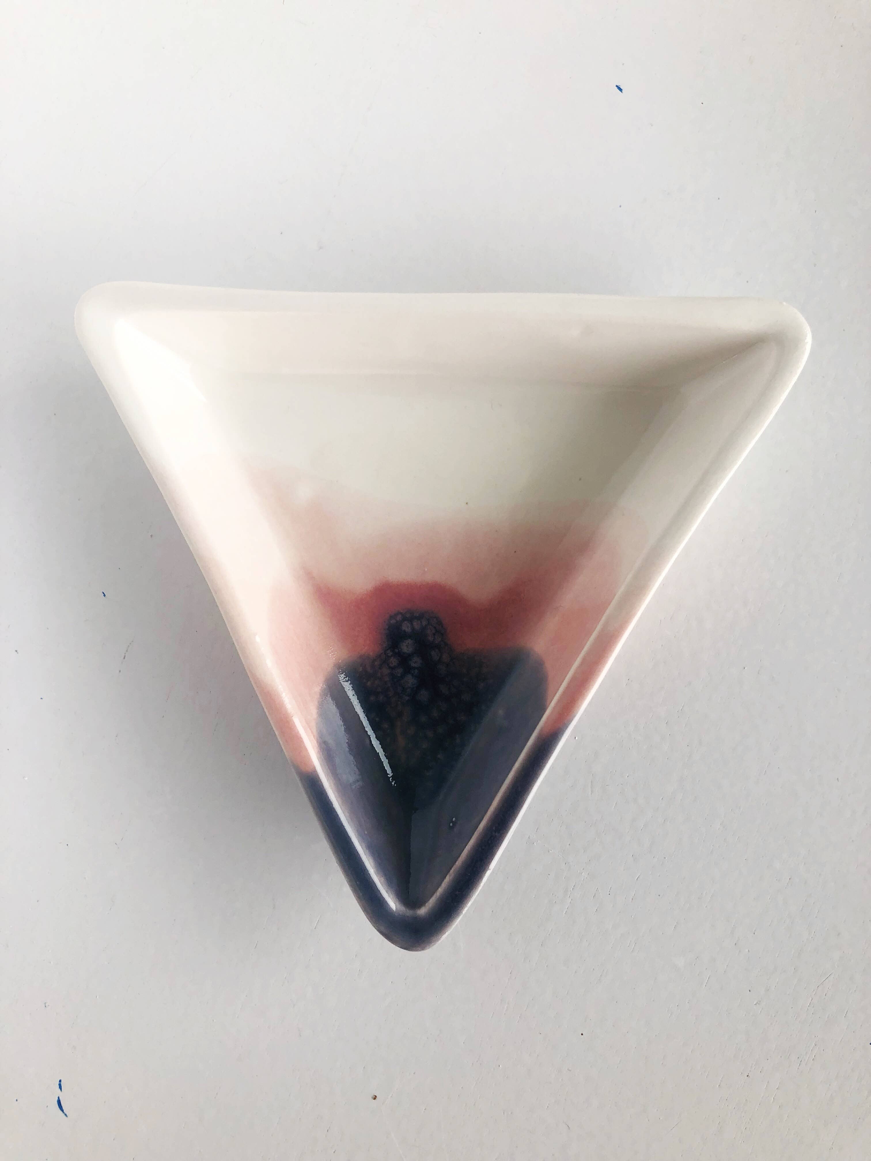 Ceramic Triangle Dish in Sunset