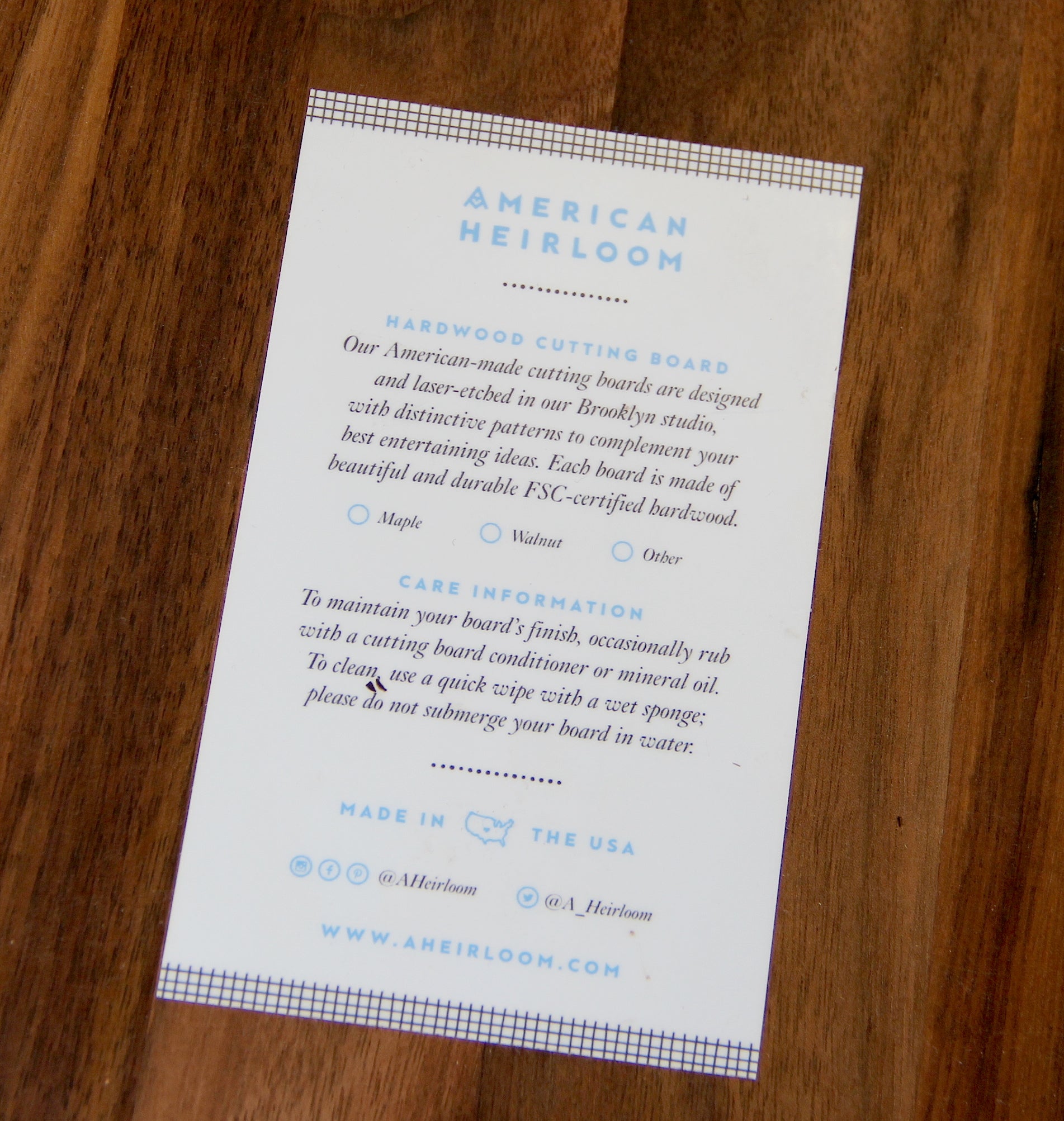 A. Heirloom 11-inch Round Cutting Board
