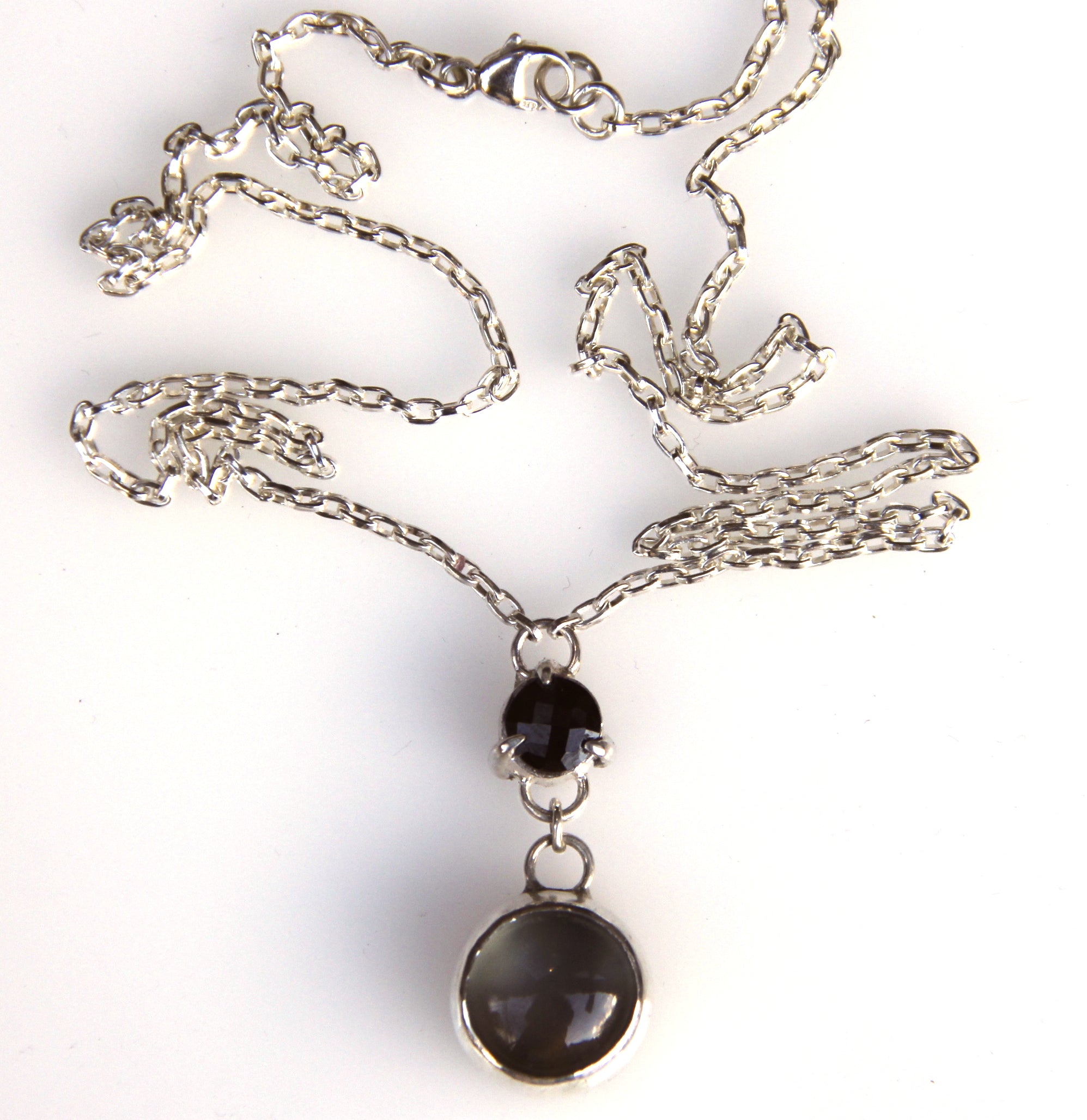Moonstone and Black Spinel Necklace