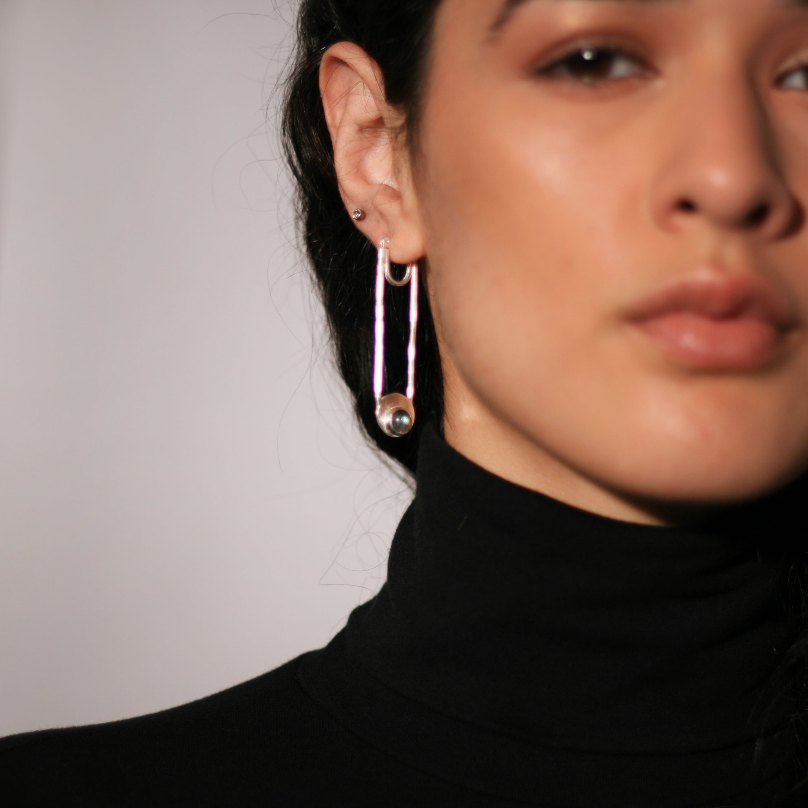 Moonage Daydream Earrings with labradorite