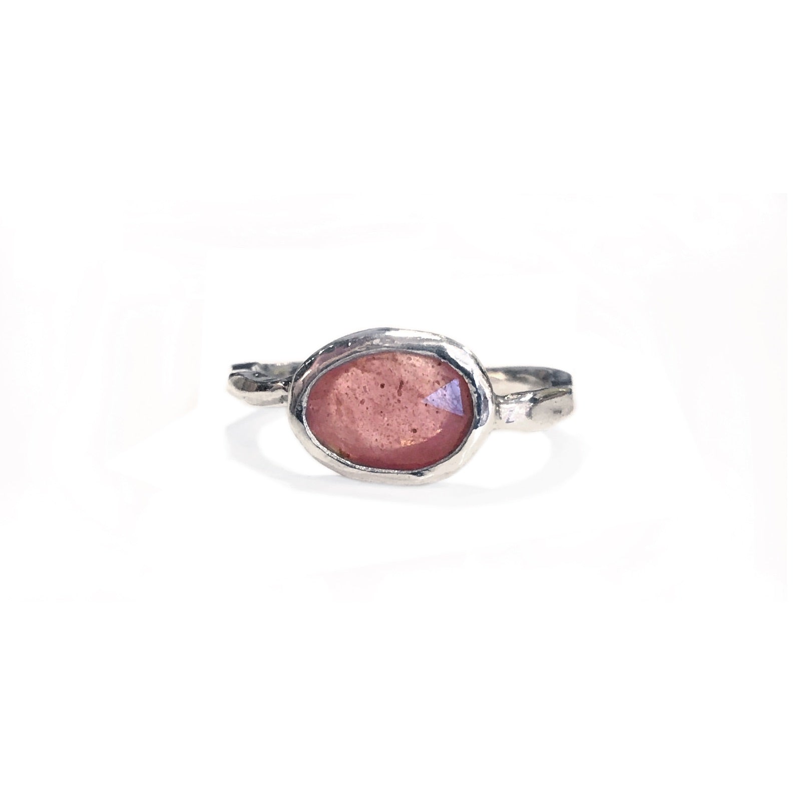 Pink Sapphire Ring in Silver