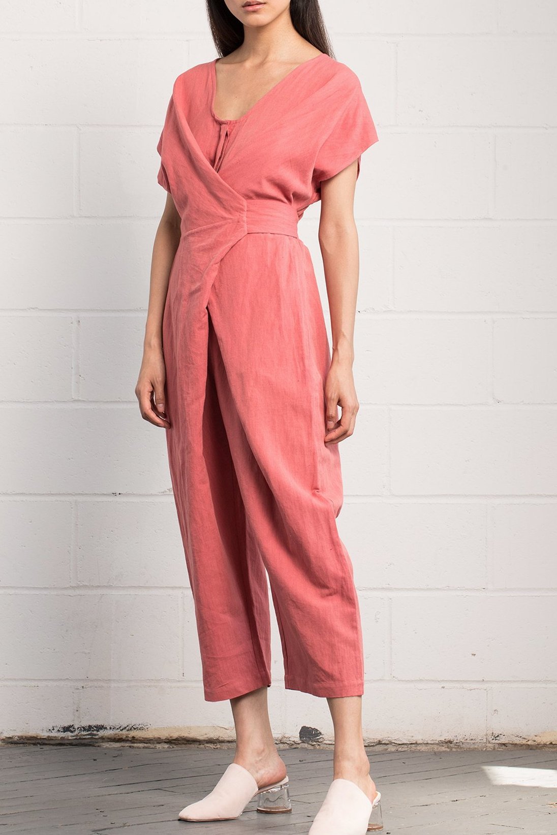 Rujuta Sheth Wrap Jumpsuit in Peony