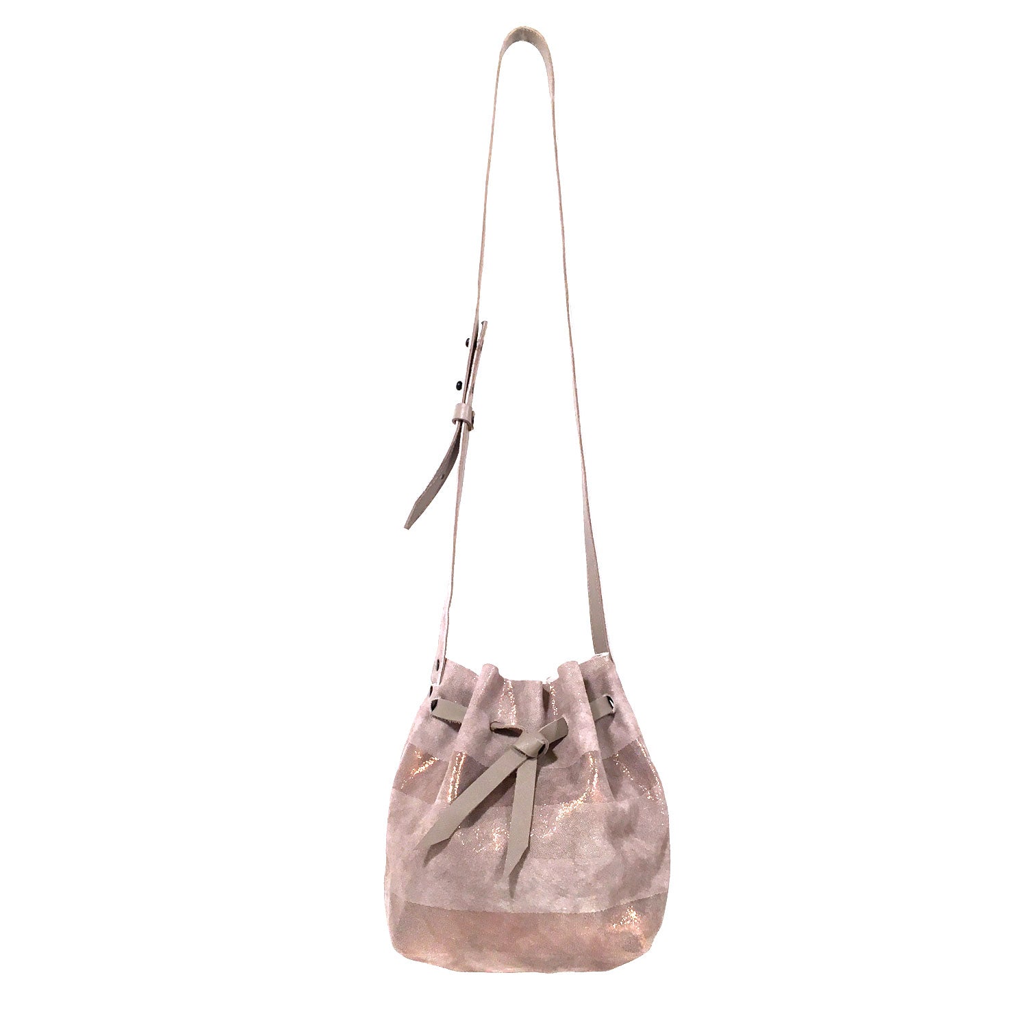 Saint Catello Trap Bucket Bag in Rose Quartz