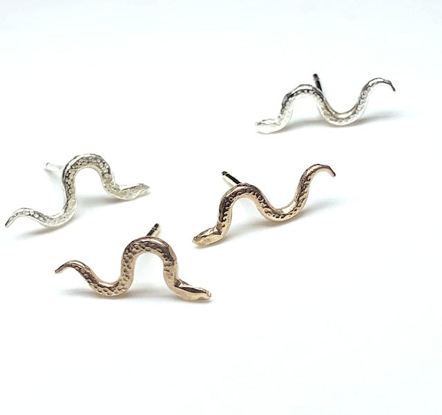 Snake stud earrings