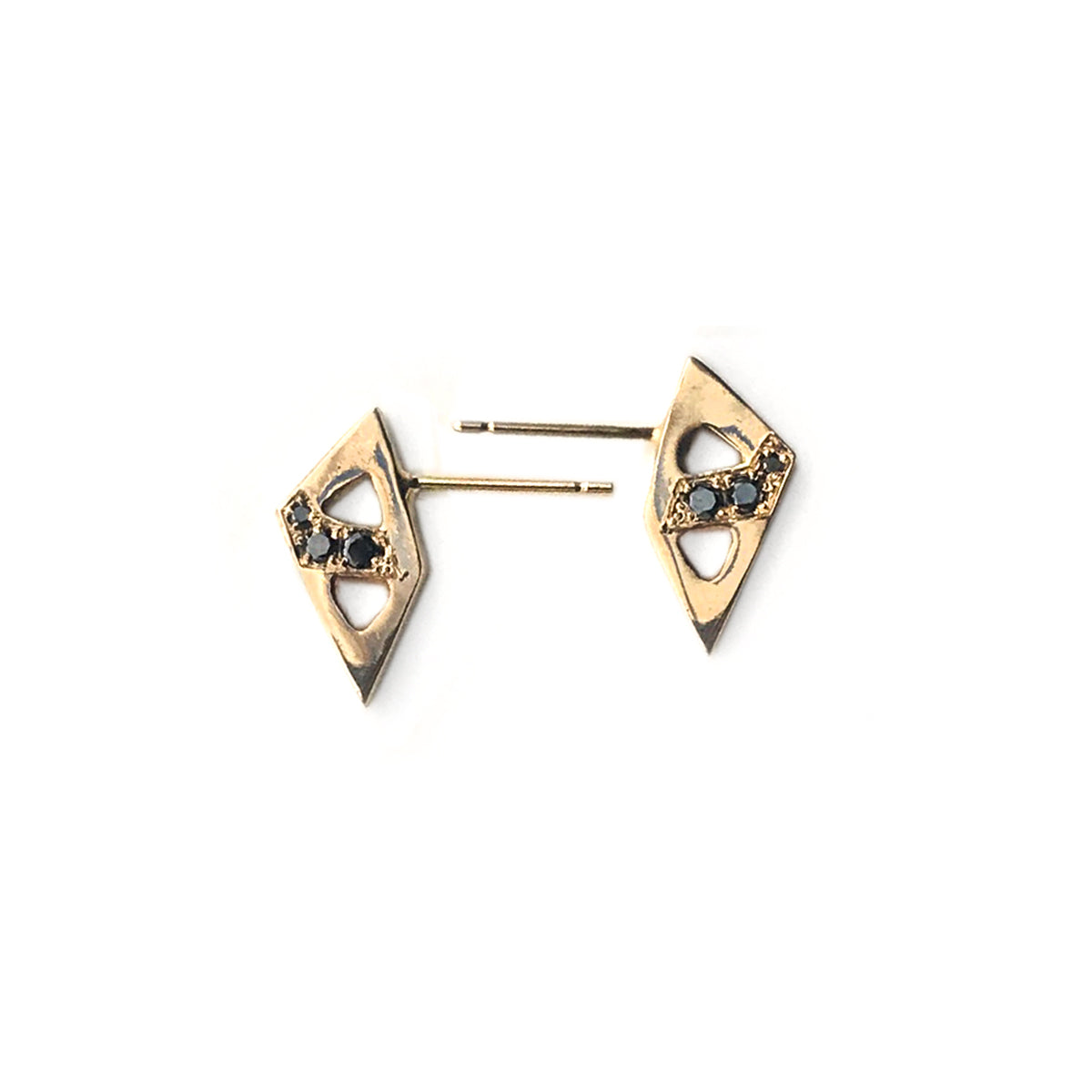 Diamond Dog Profile Earrings by Lady J Jewelry