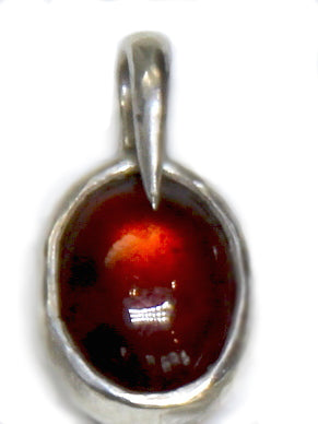 Orange Hessonite Charm in Silver | Color Therapy