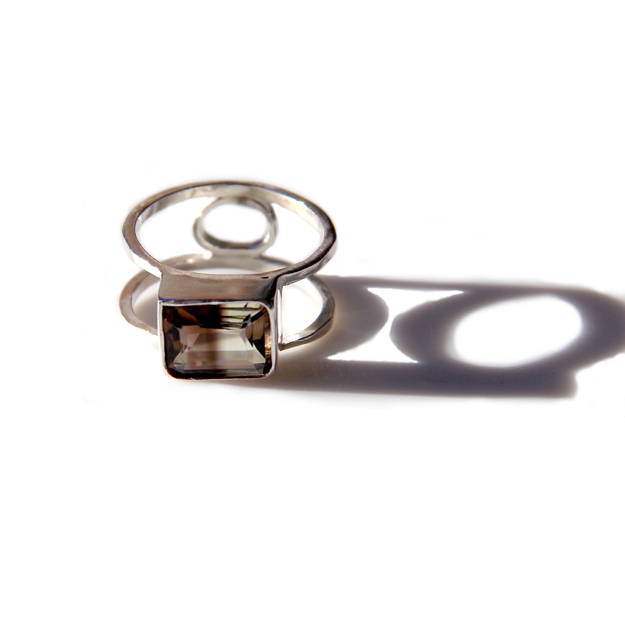 Bicolor Smokey Quartz Ring