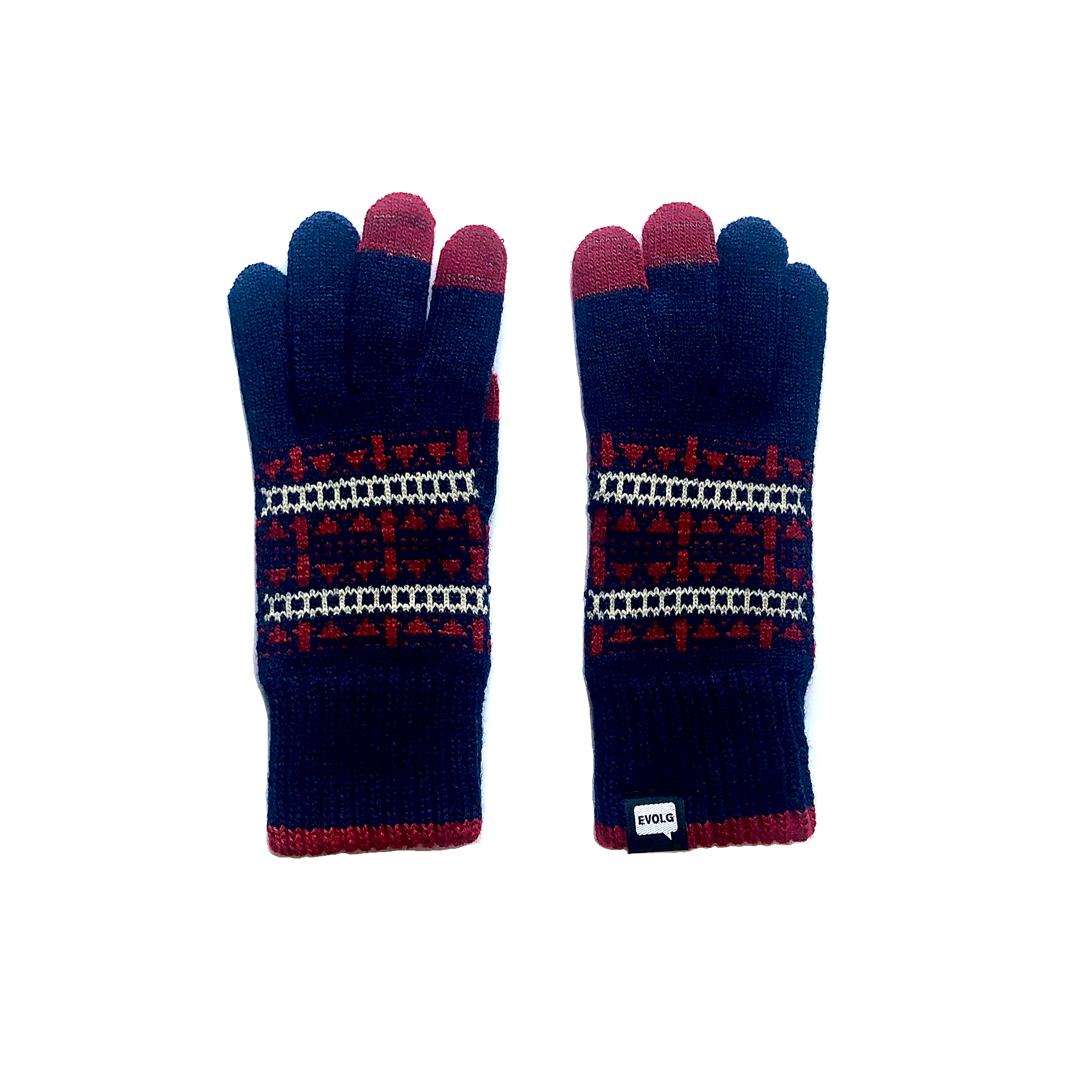 Evolg Red Snowflakes winter gloves