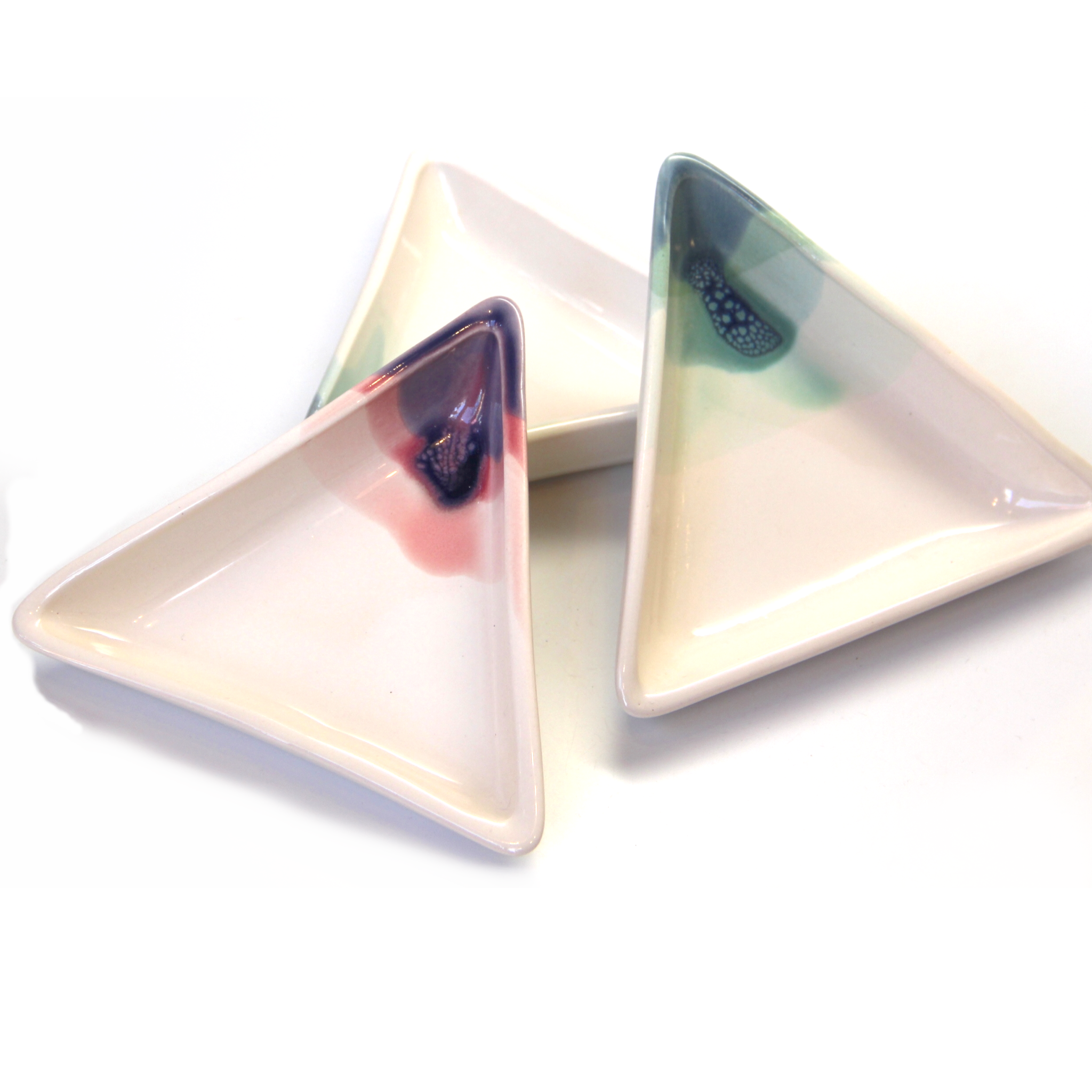 Ceramic Triangle Dish in Sunset