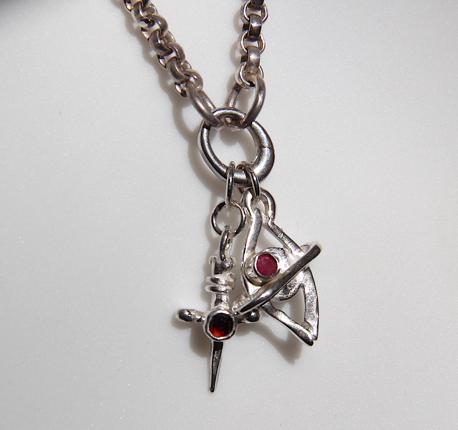 Saturn Eye Charm with ruby