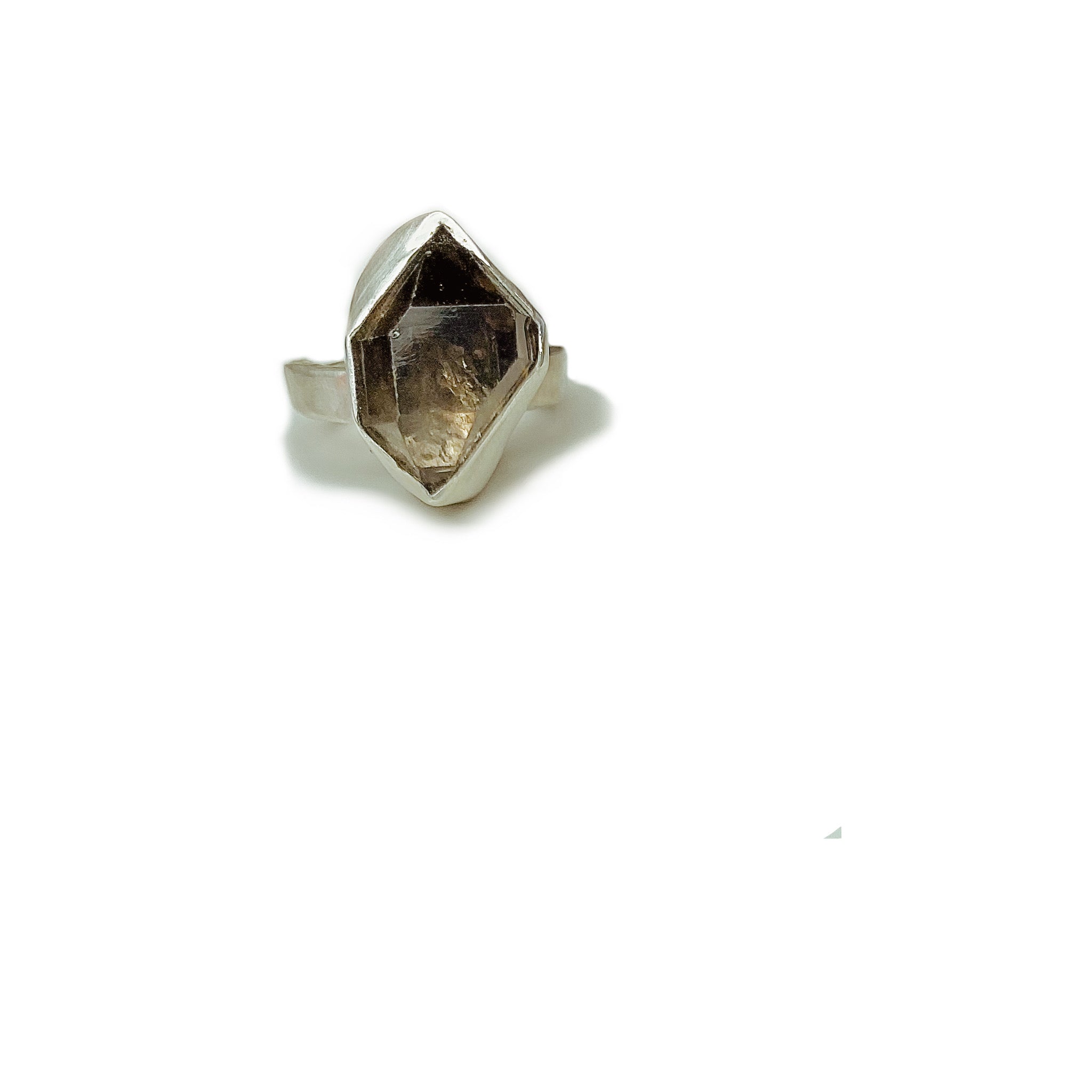 Bicolor Raw Quartz Ring