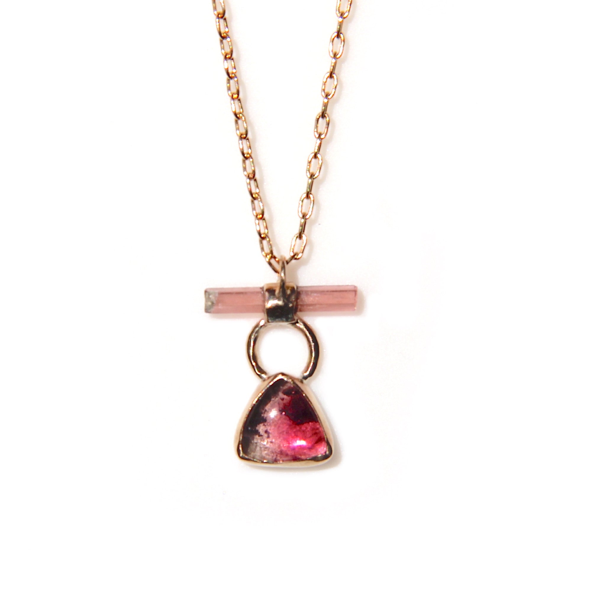 Double Pink Tourmaline Necklace